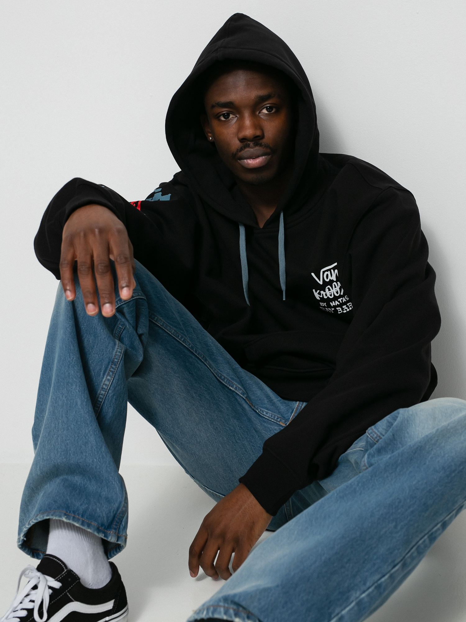 Bluza z kapturem Vans X KROOKED By Natas For Ray HD (black)