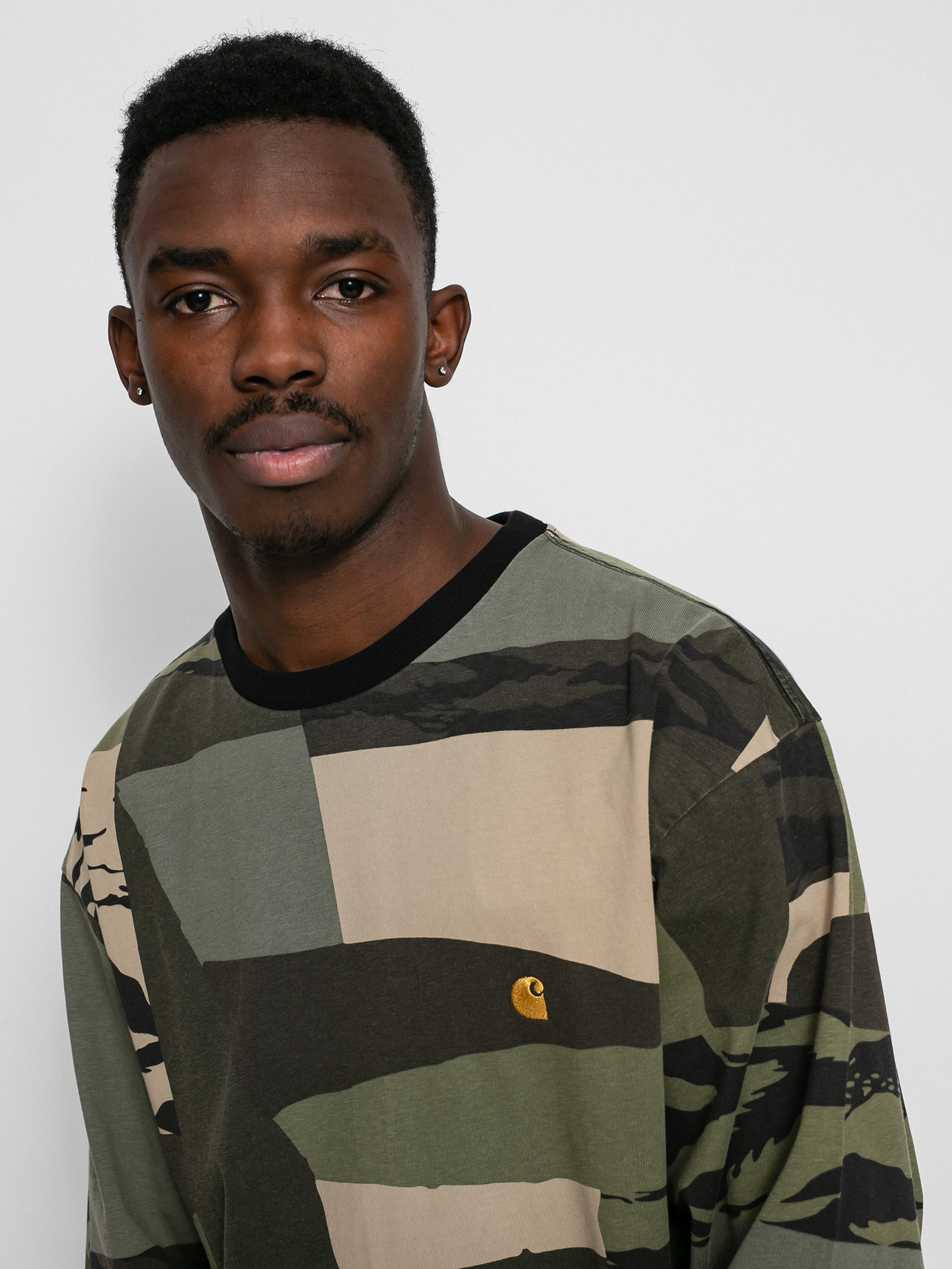 Longsleeve Carhartt WIP Chase (camo mend/gold)