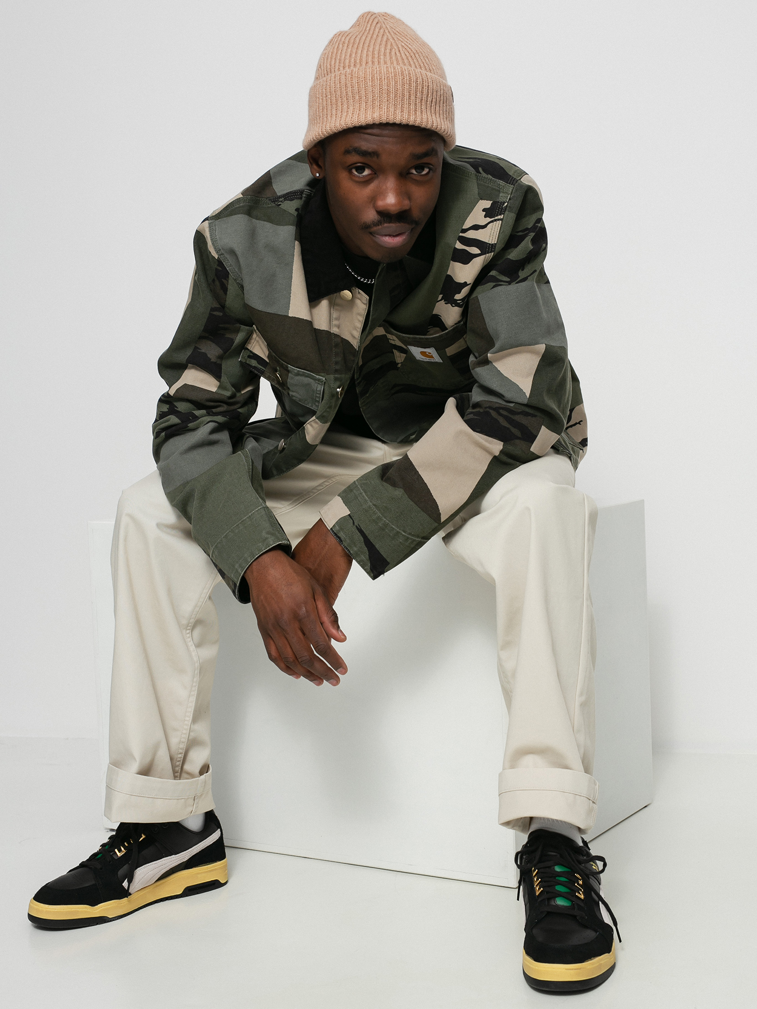 Kurtka Carhartt WIP Michigan Coat (camo mend/black)
