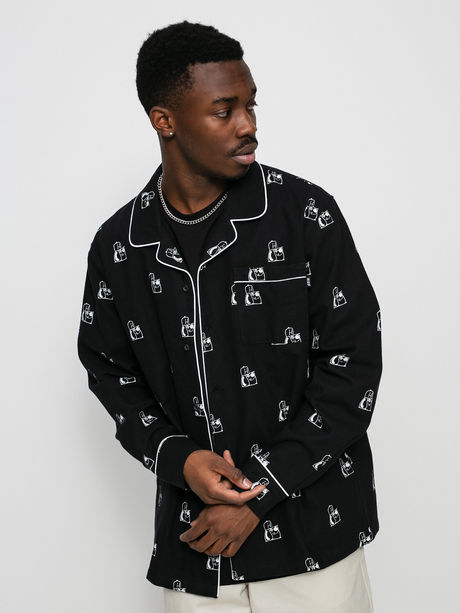 Koszula HUF Remio Dog Flannel (black)