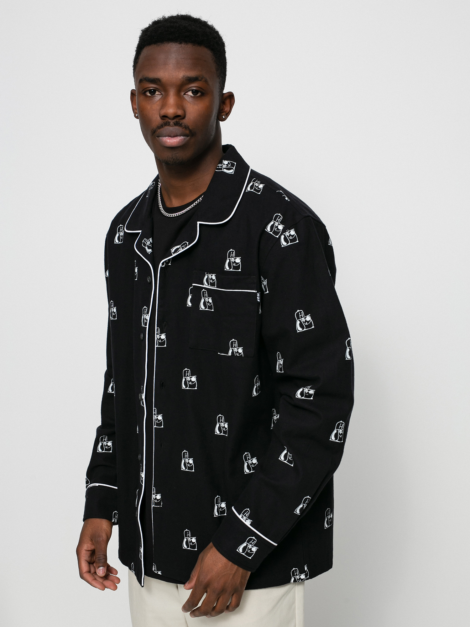 Koszula HUF Remio Dog Flannel (black)