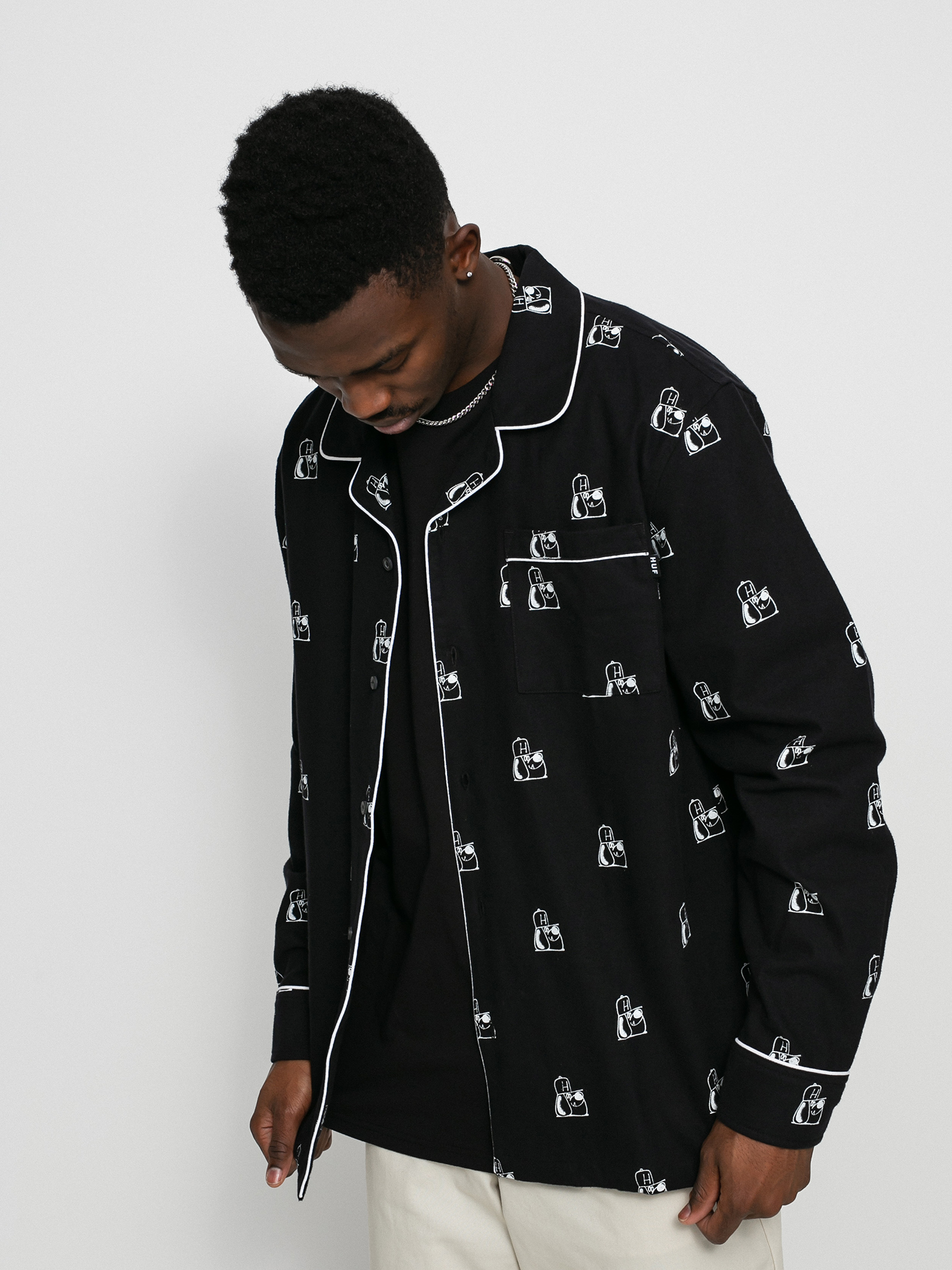 Koszula HUF Remio Dog Flannel (black)