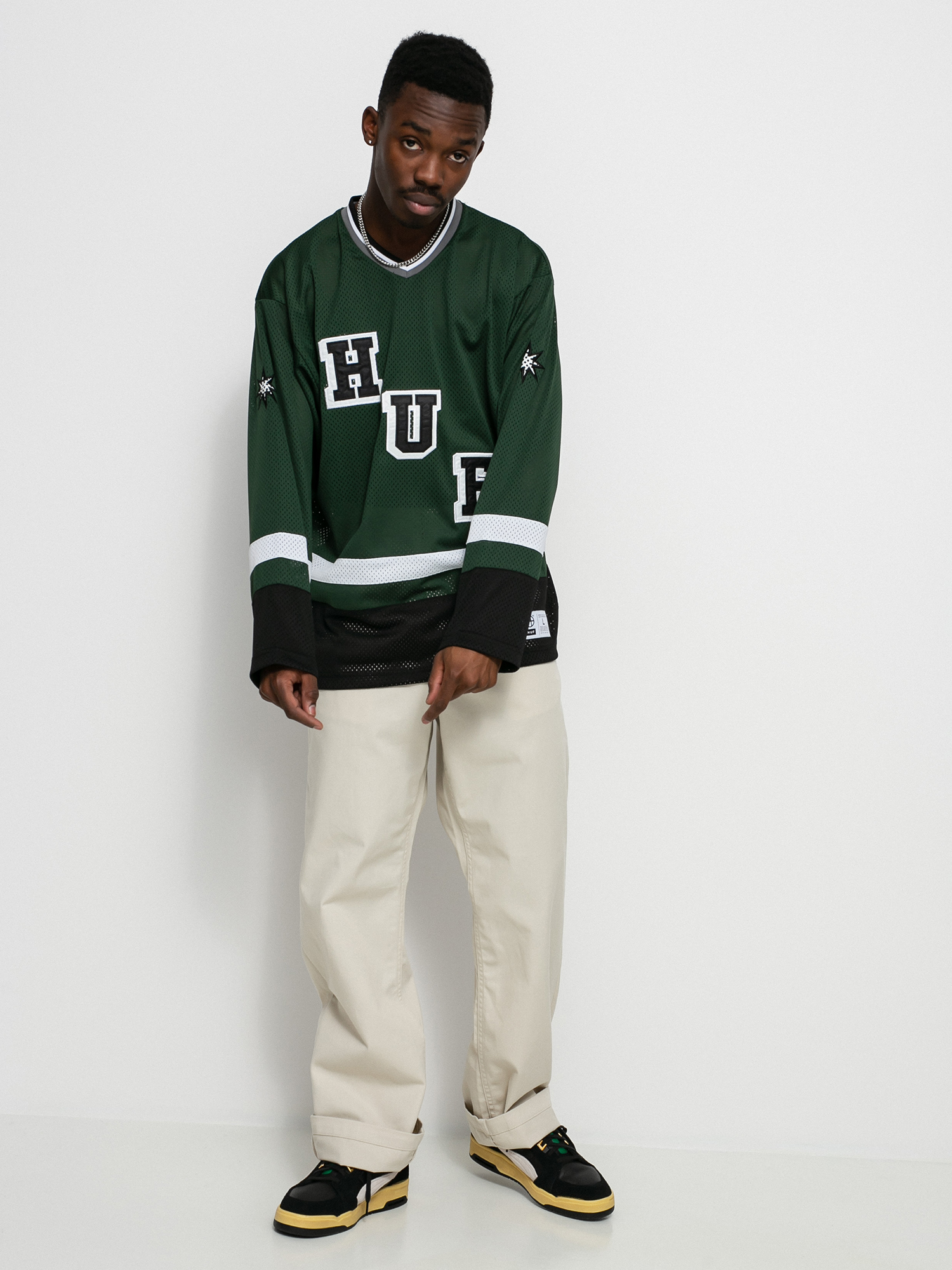 T-shirt HUF Star Hockey Jersey (dark green)