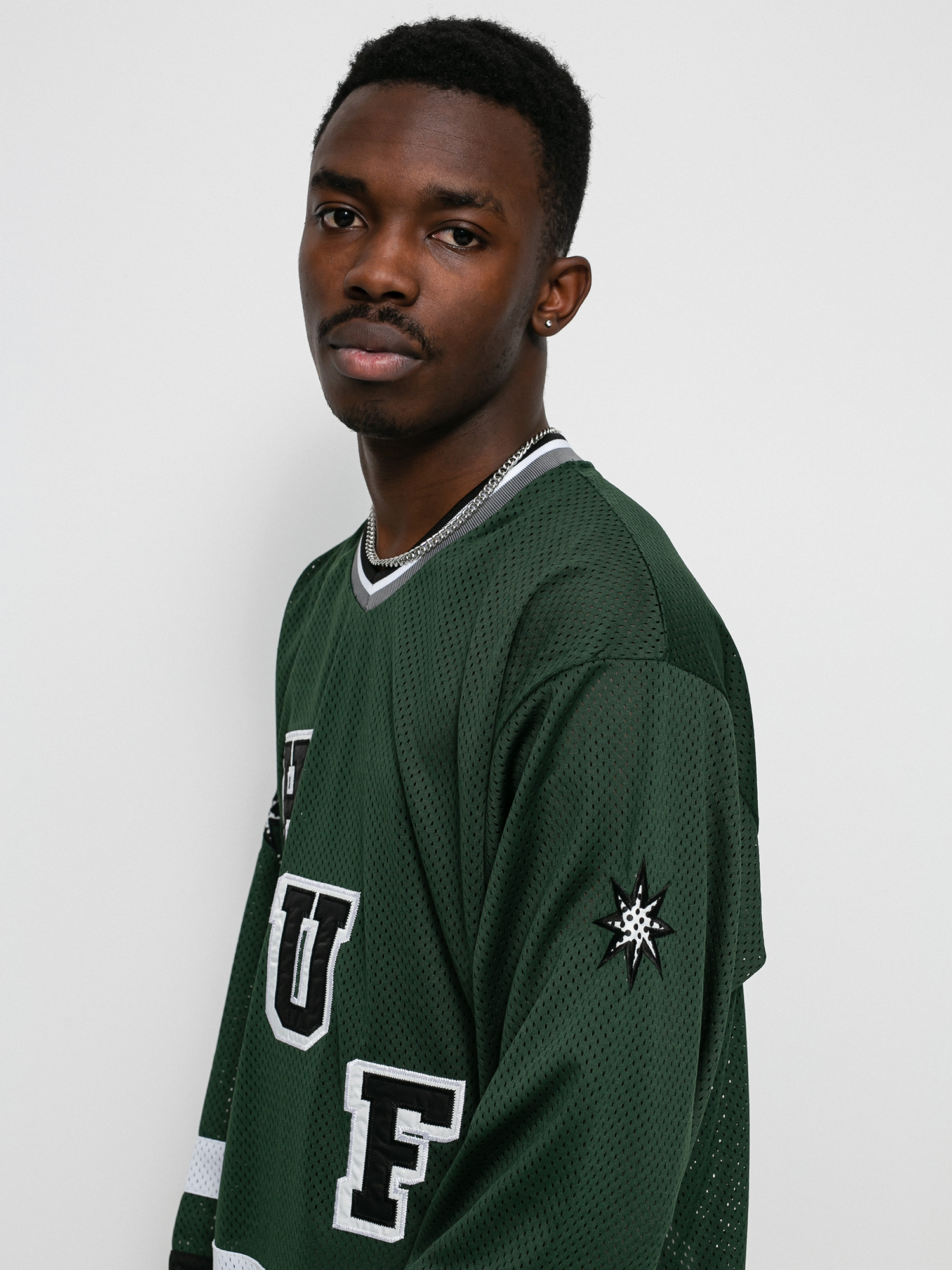 T-shirt HUF Star Hockey Jersey (dark green)