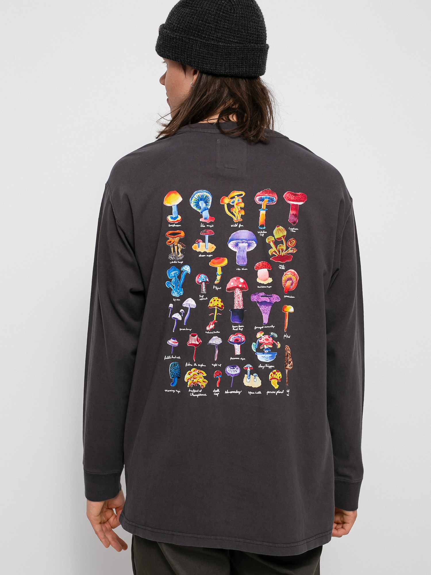 Longsleeve Element Shrooms Guide (off black)