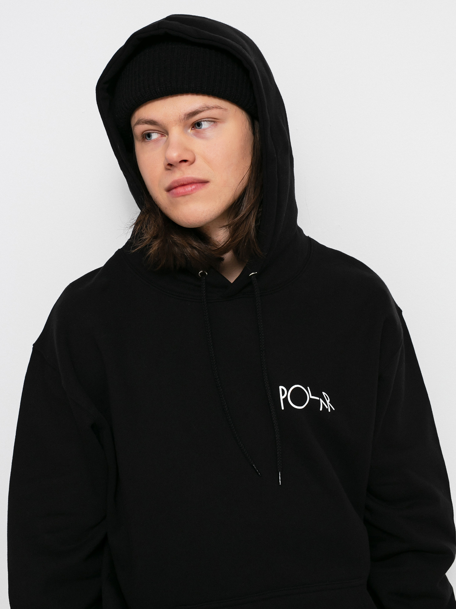 Bluza z kapturem Polar Skate Stroke Logo HD (black)
