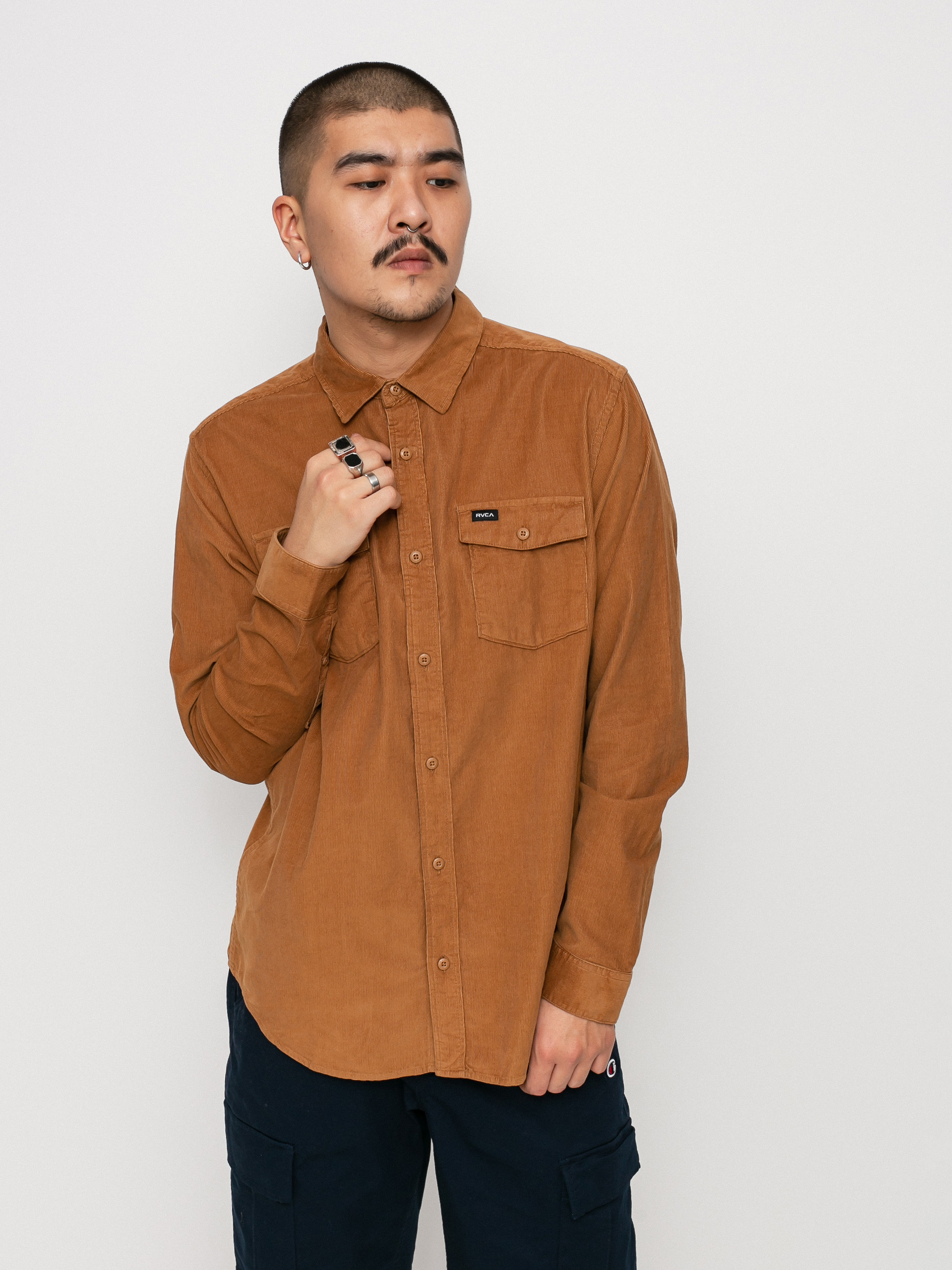 Koszula RVCA Freeman Cord Ls (camel)