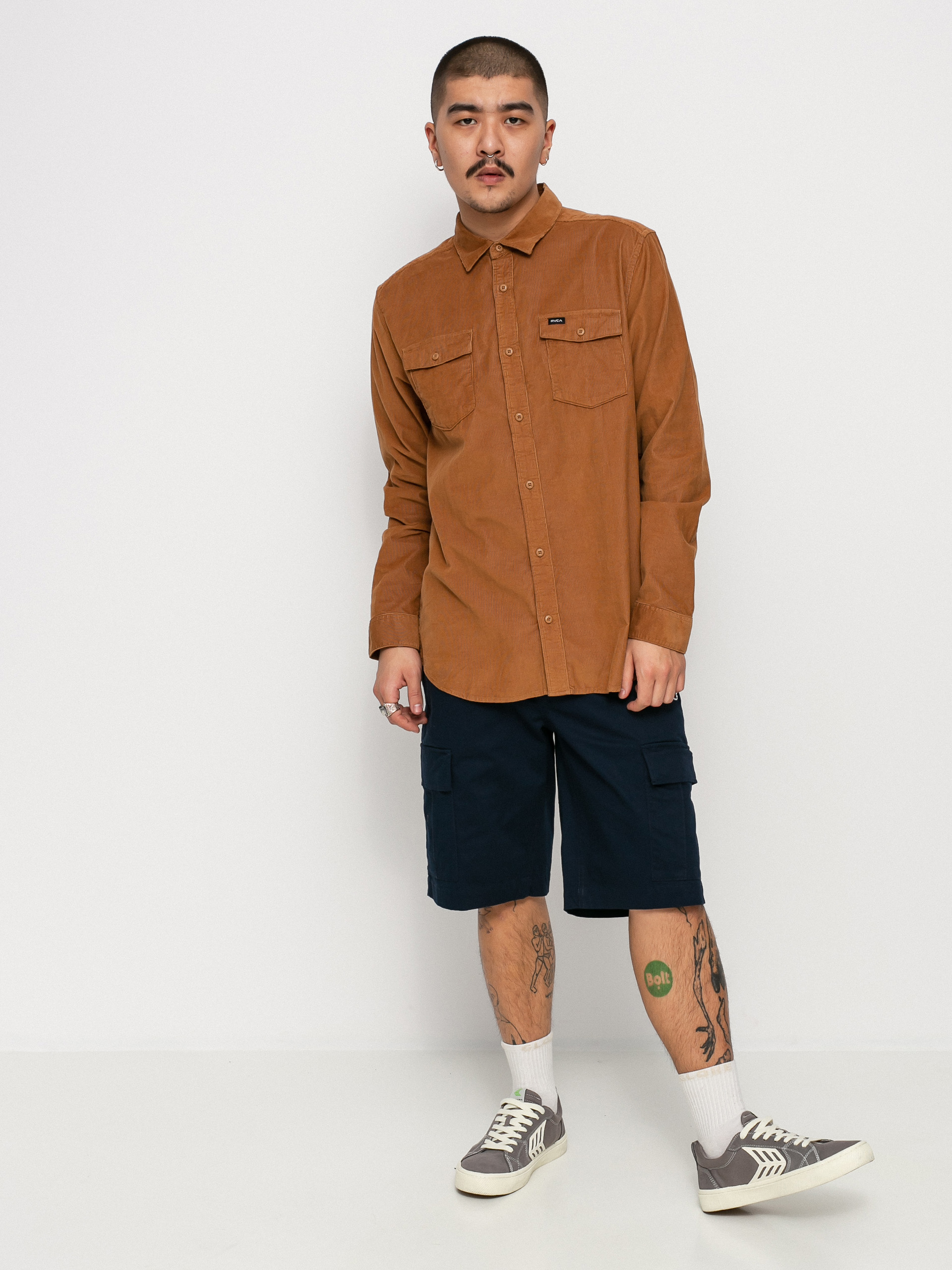 Koszula RVCA Freeman Cord Ls (camel)