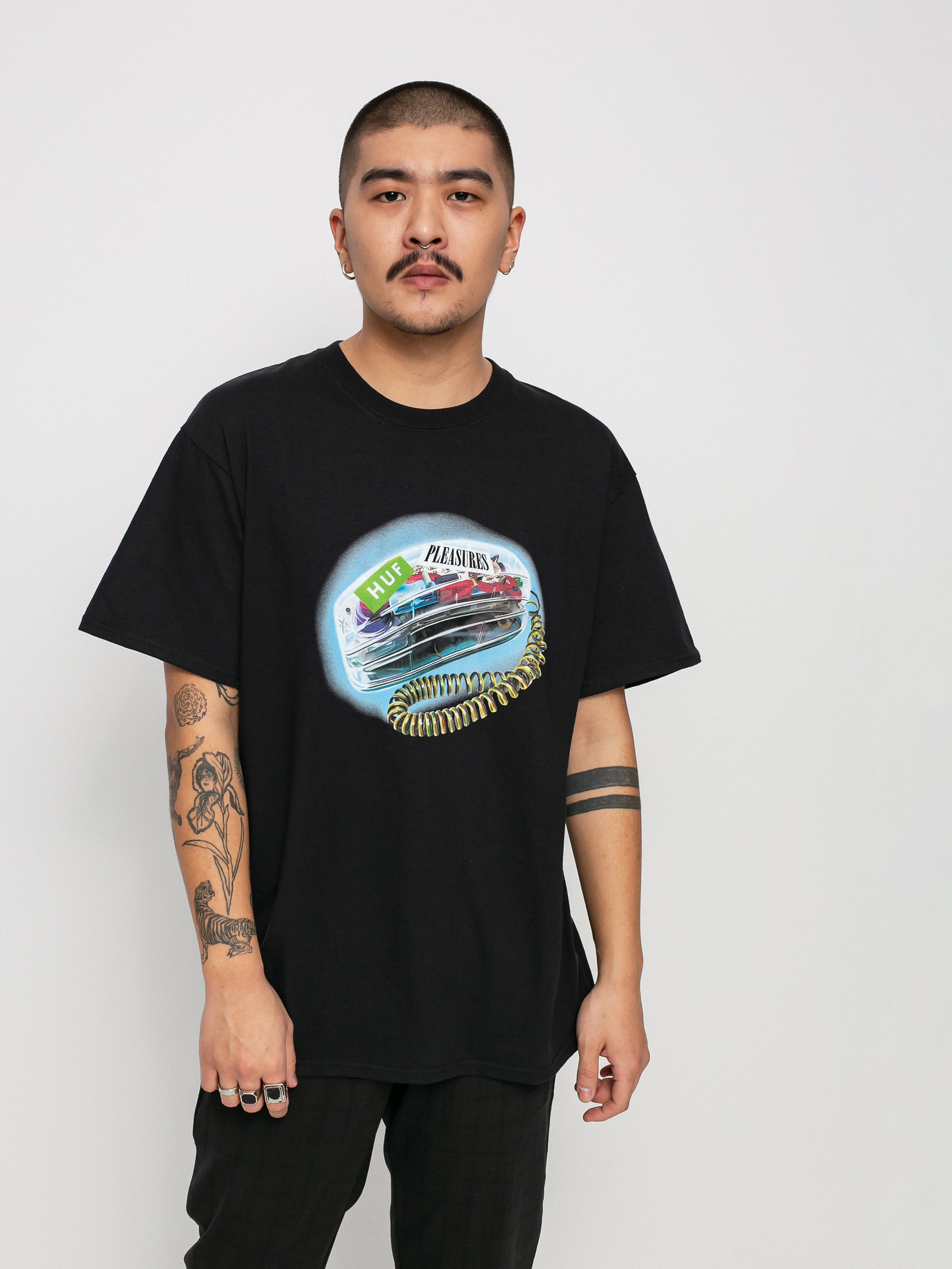 T-shirt HUF X Pleasures Party Line (black)
