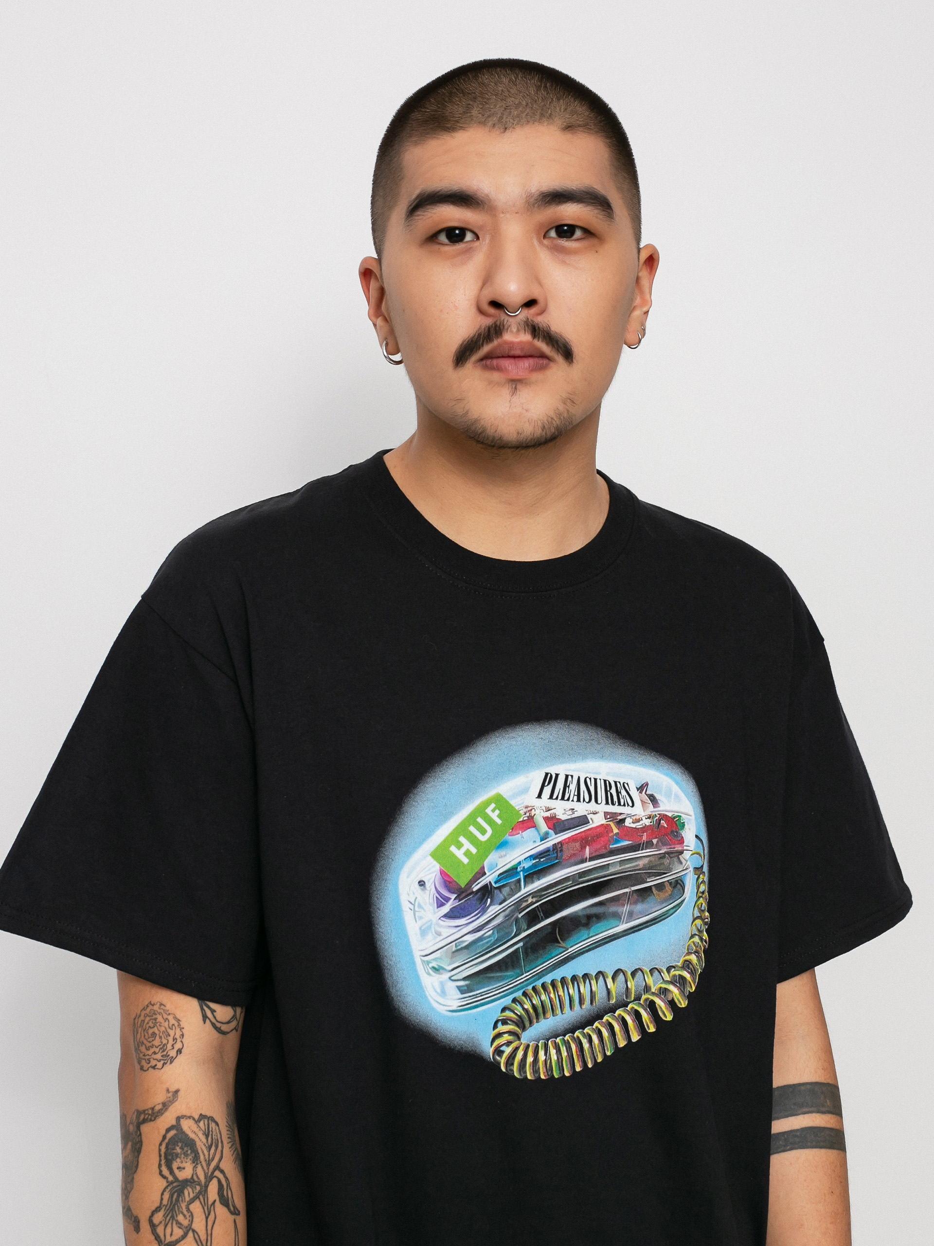 T-shirt HUF X Pleasures Party Line (black)