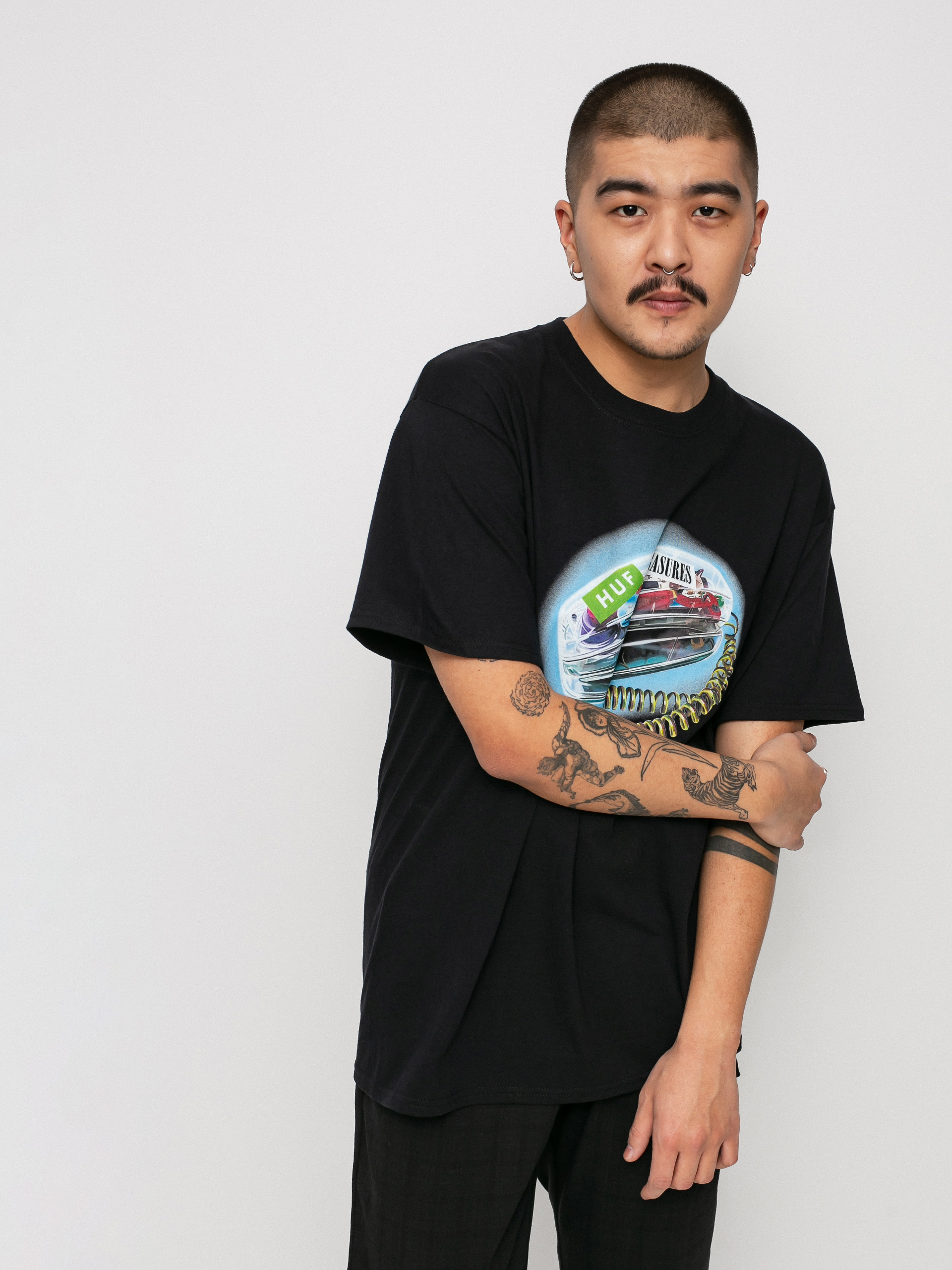 T-shirt HUF X Pleasures Party Line (black)
