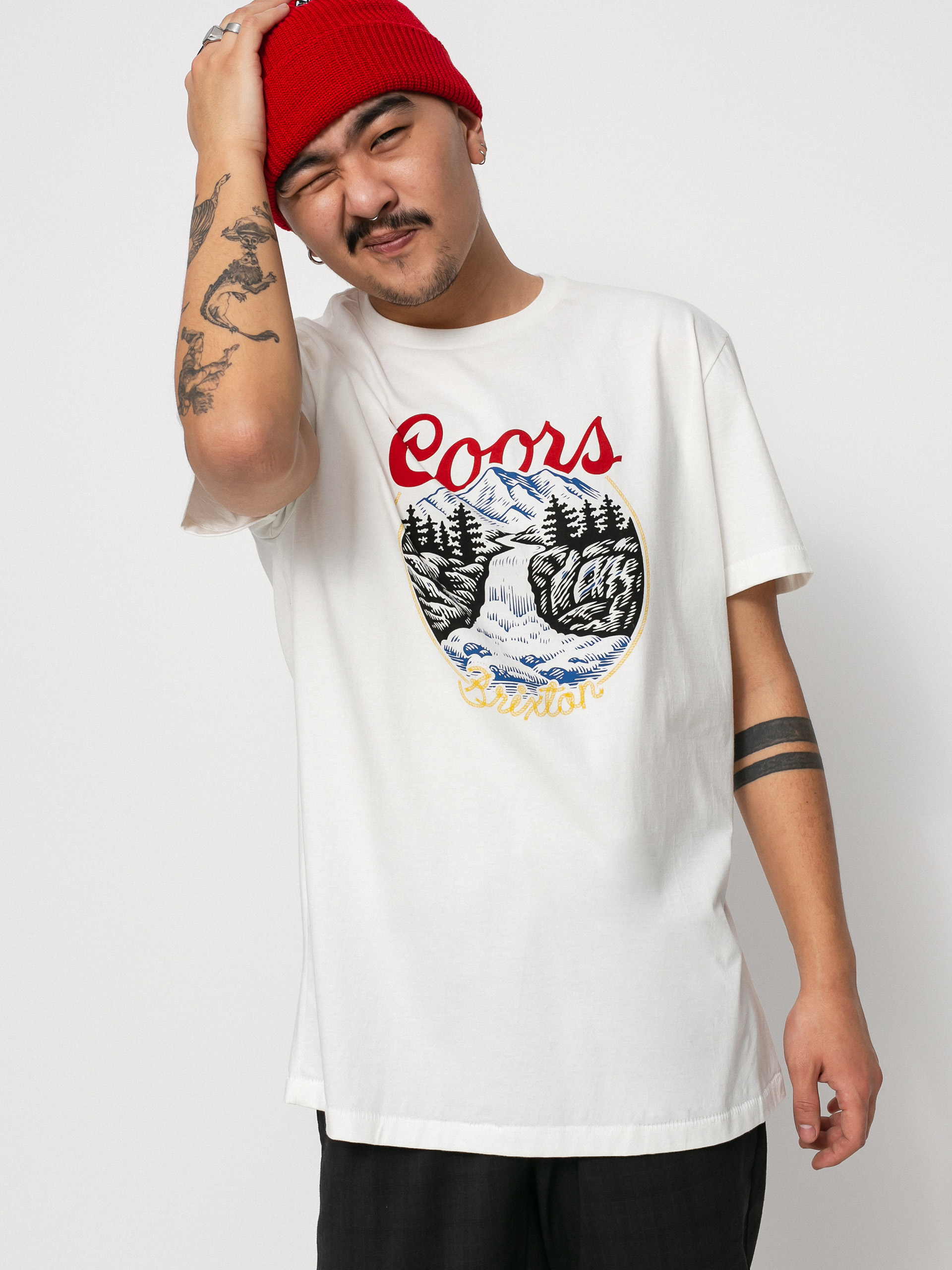 T-shirt Brixton Coors Rocky Tlrt (off white)