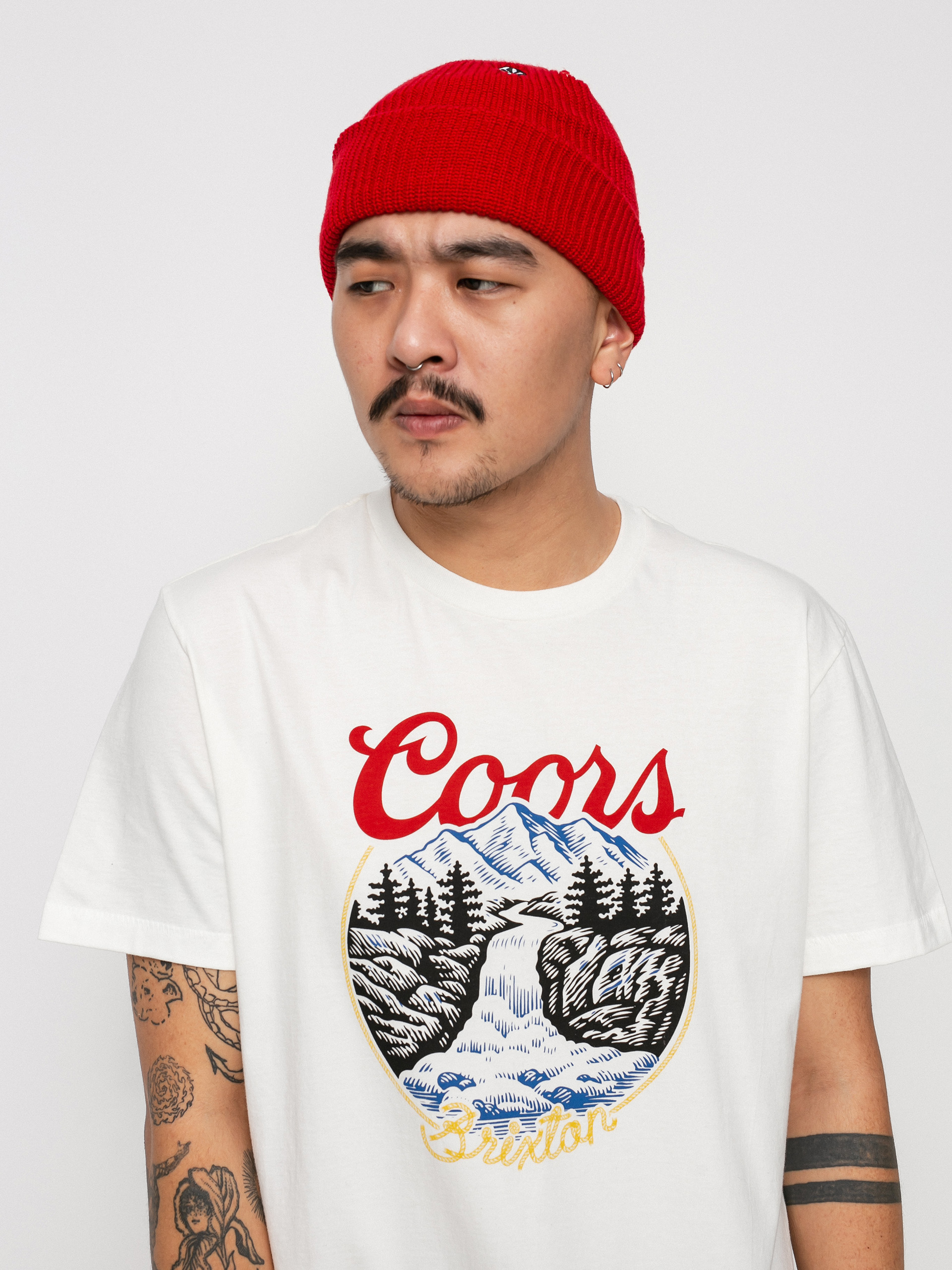 T-shirt Brixton Coors Rocky Tlrt (off white)