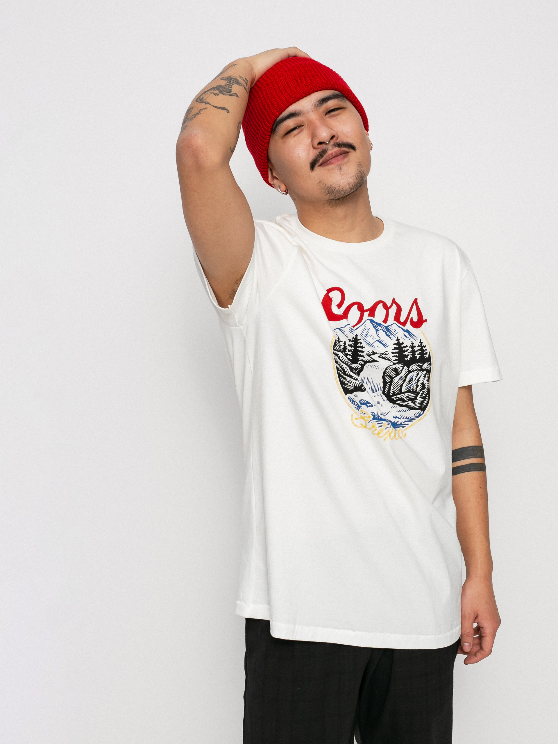 T-shirt Brixton Coors Rocky Tlrt (off white)