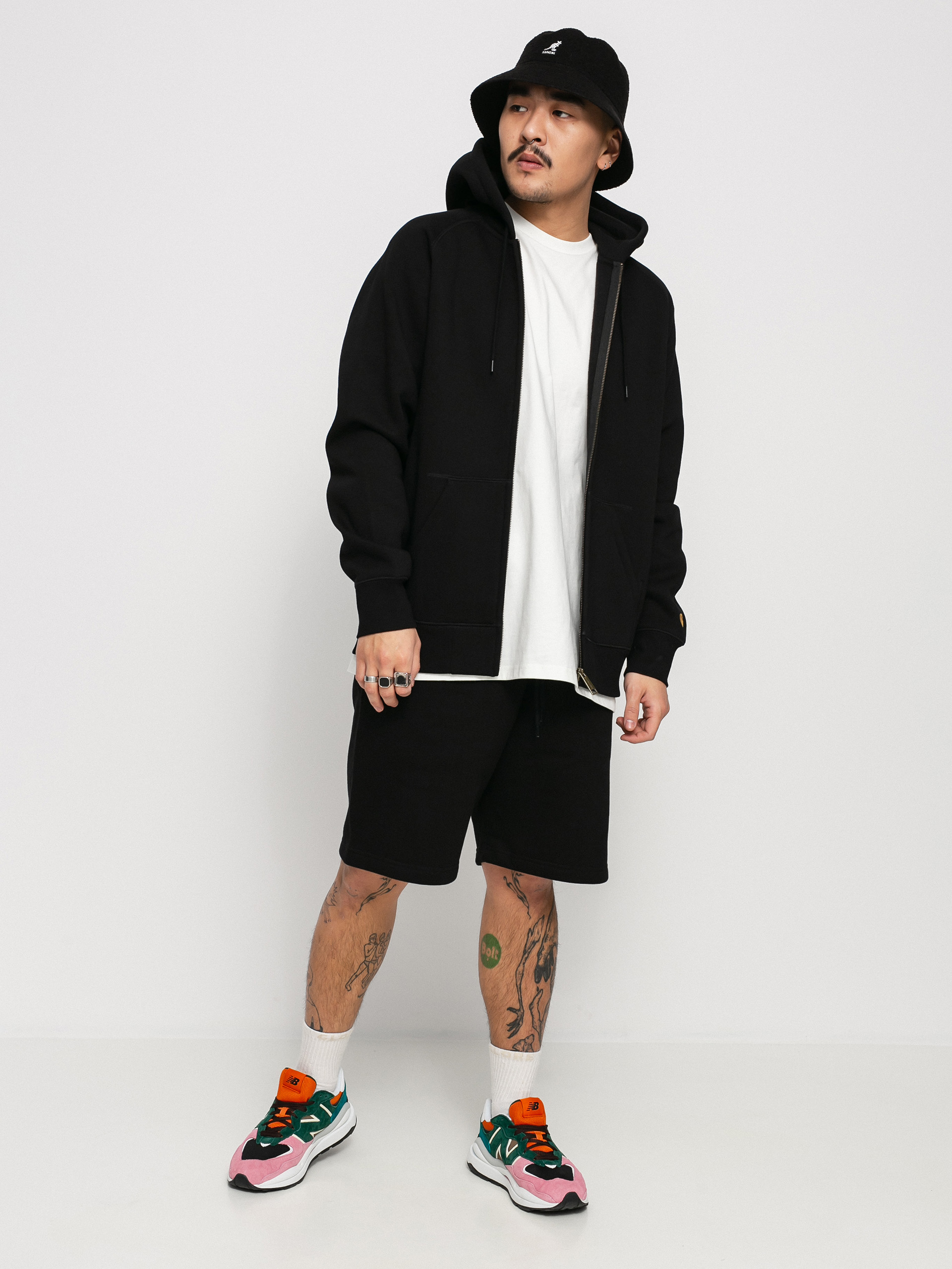 Bluza z kapturem Carhartt WIP Hooded Chase Jacket (black/gold)