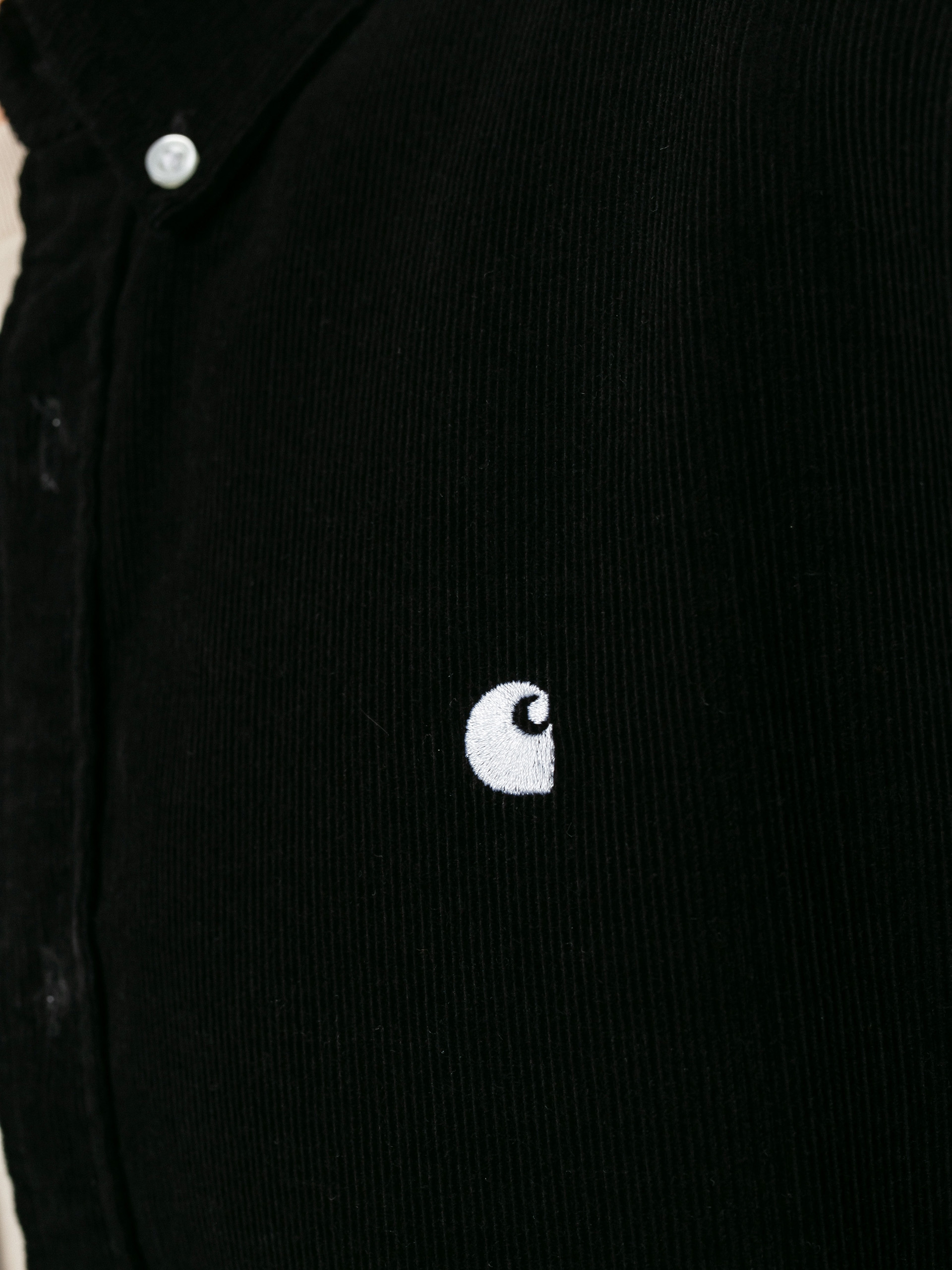 Koszula Carhartt WIP Madison Fine Cord (black/white)