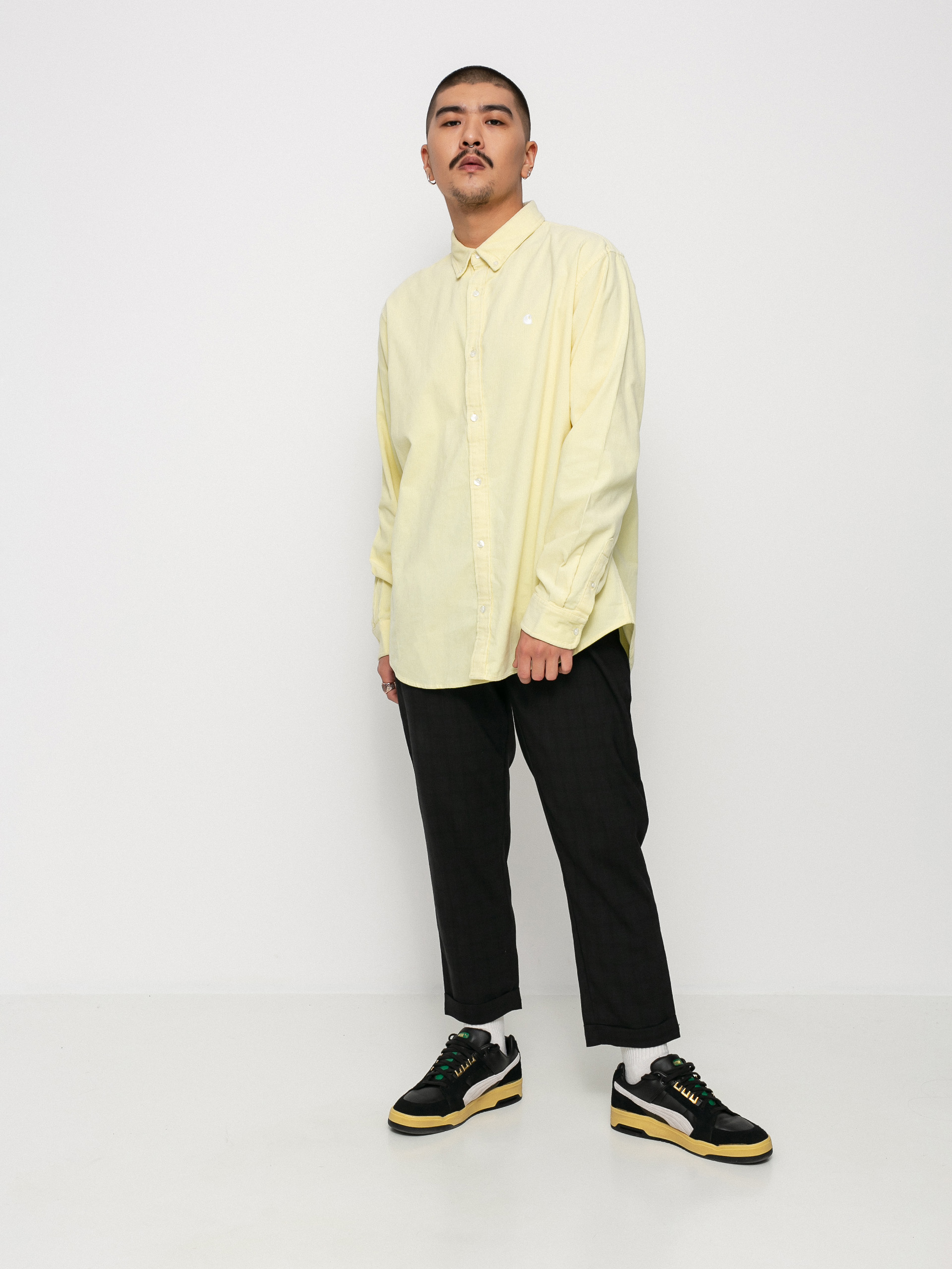 Koszula Carhartt WIP Madison Fine Cord (soft yellow/white)