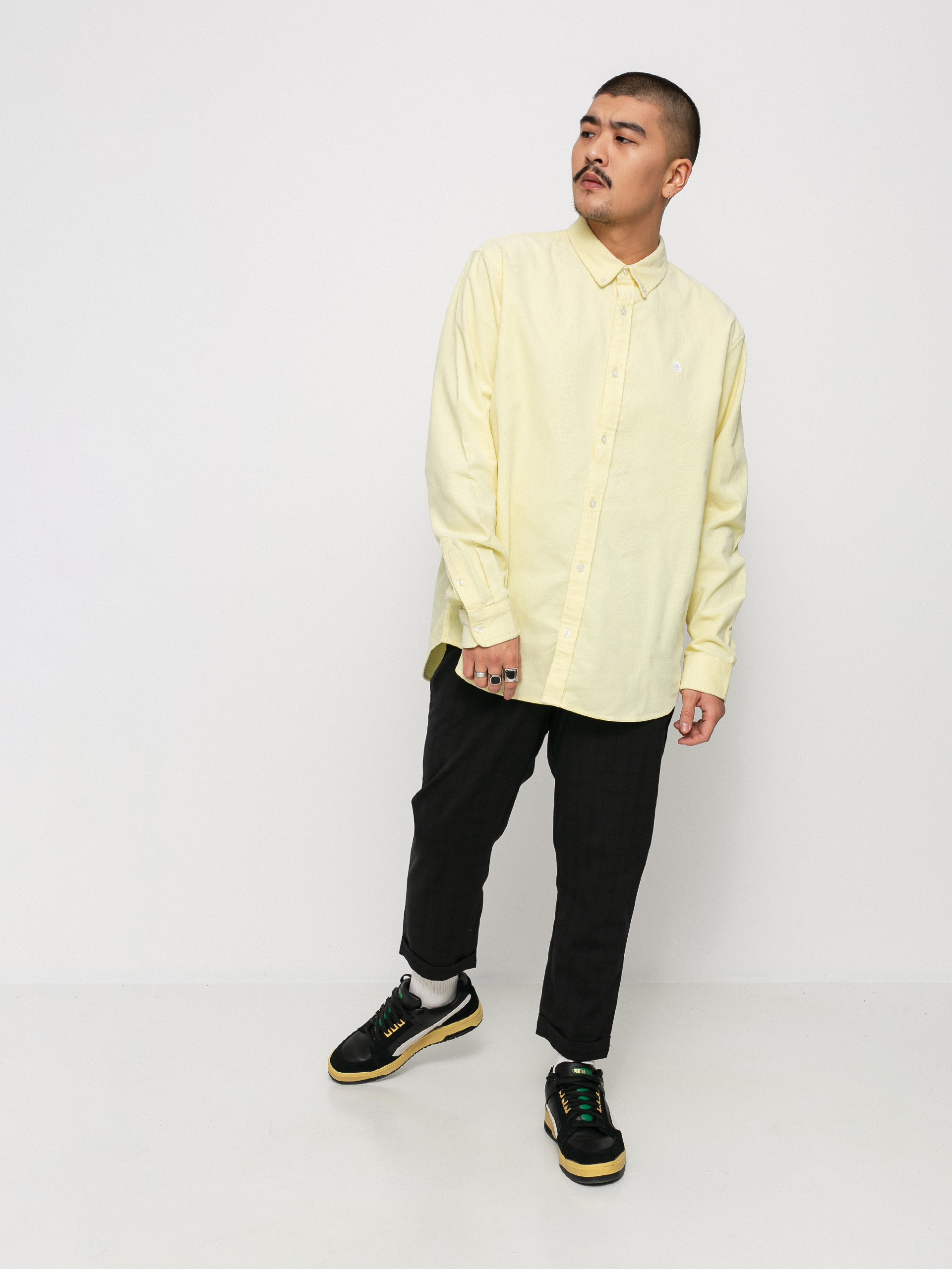 Koszula Carhartt WIP Madison Fine Cord (soft yellow/white)