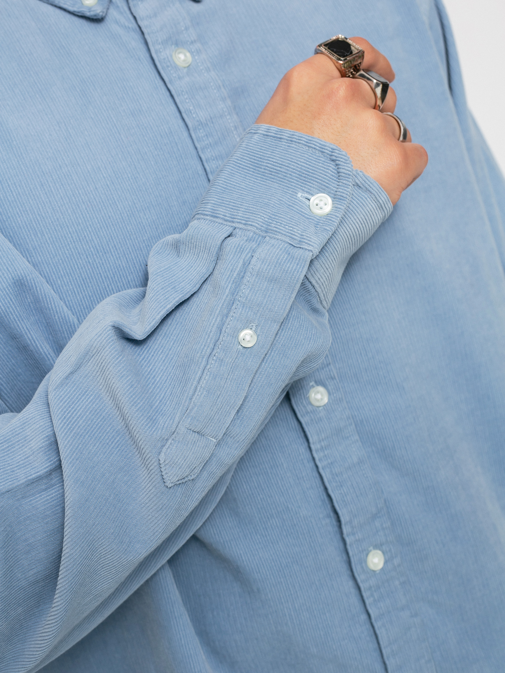 Koszula Carhartt WIP Madison Fine Cord (frosted blue/white)