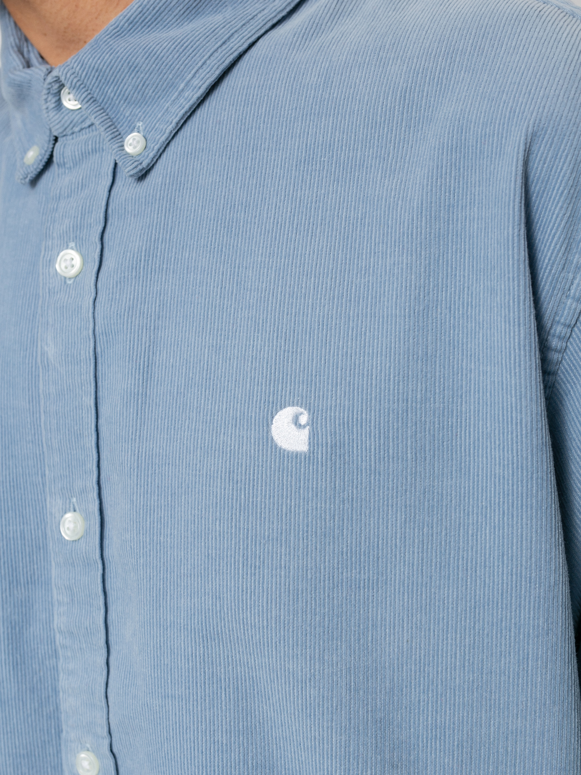 Koszula Carhartt WIP Madison Fine Cord (frosted blue/white)