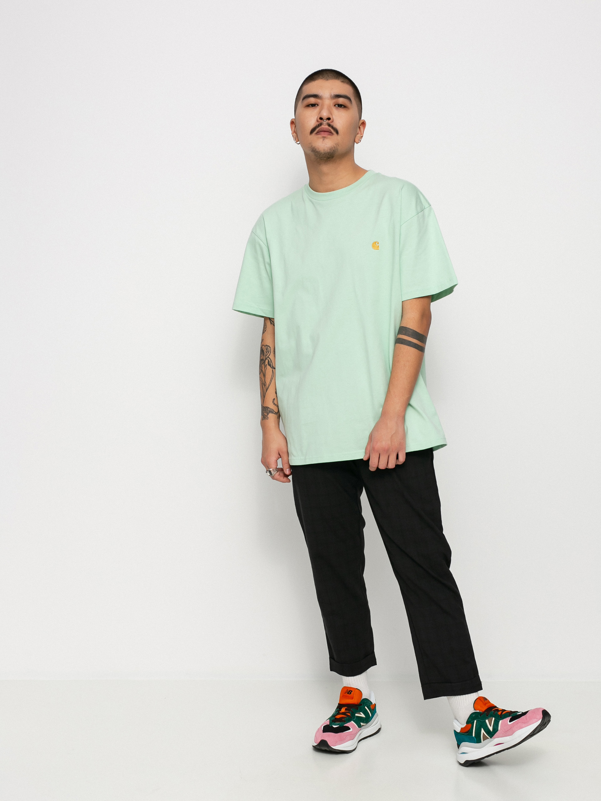 T-shirt Carhartt WIP Chase (pale spearmint/gold)