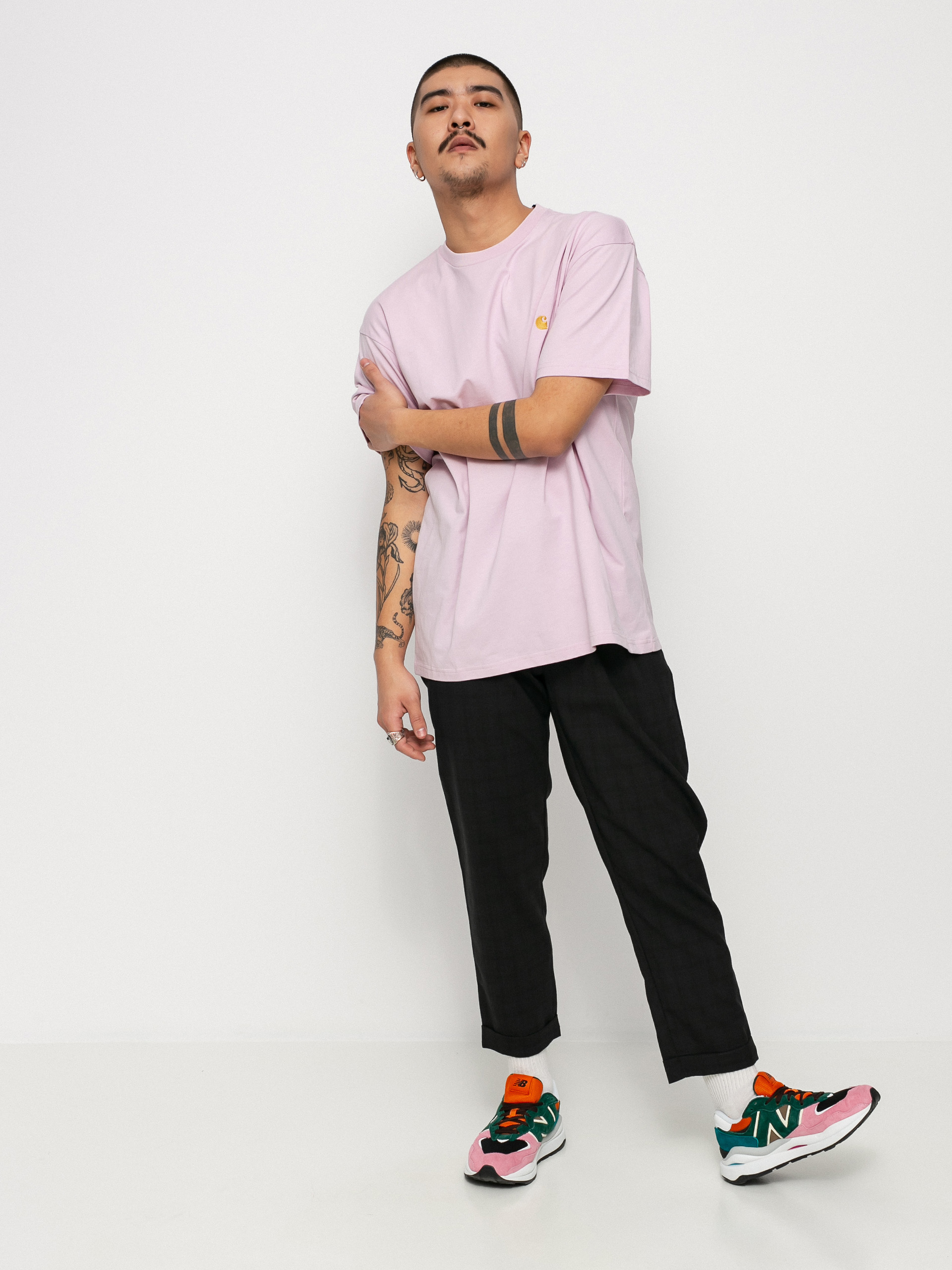 T-shirt Carhartt WIP Chase (pale quartz/gold)