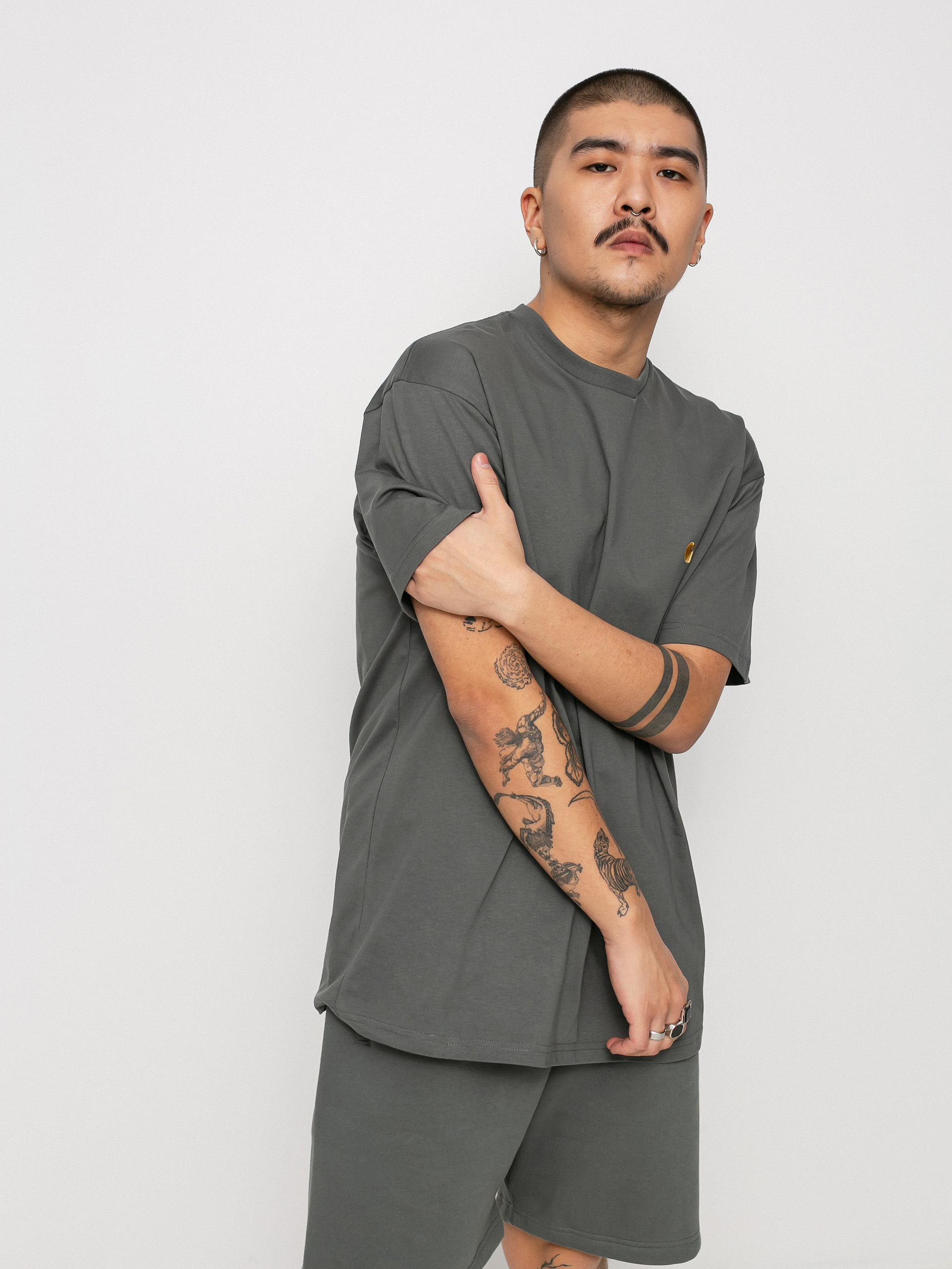T-shirt Carhartt WIP Chase (thyme/gold)