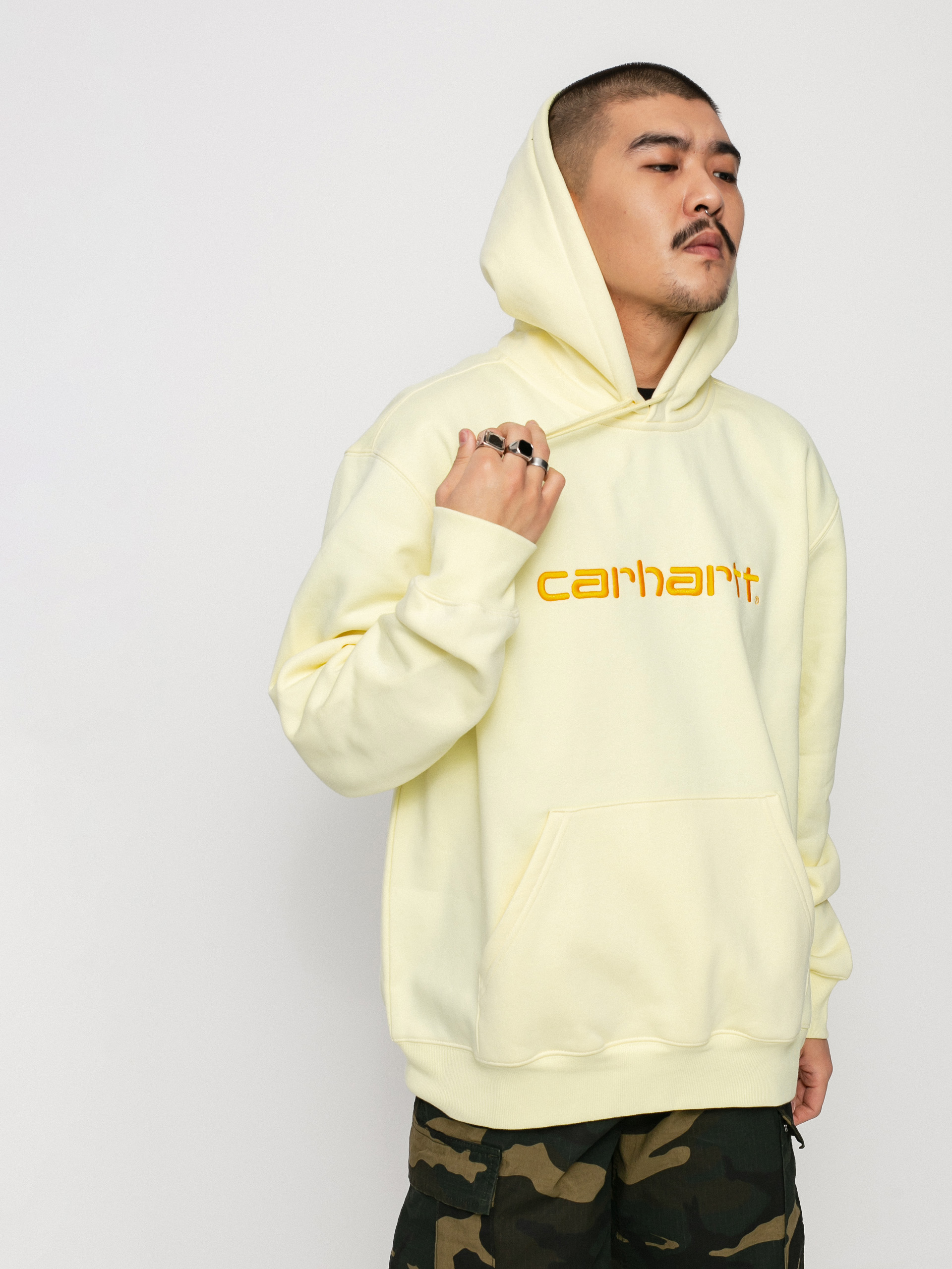 Bluza z kapturem Carhartt WIP Carhartt HD (soft yellow/popsicle)