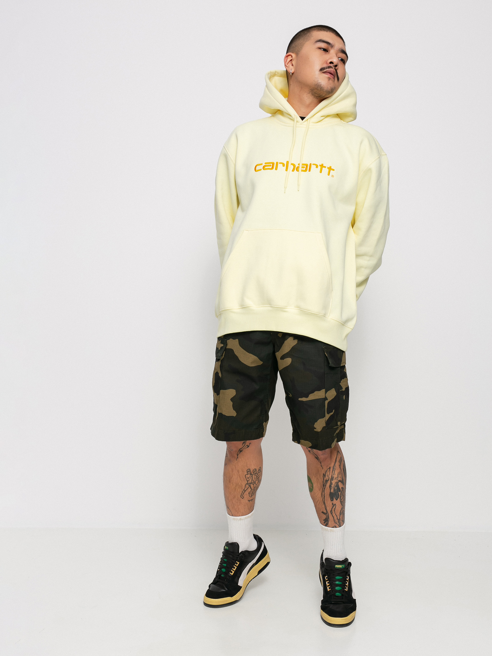 Bluza z kapturem Carhartt WIP Carhartt HD (soft yellow/popsicle)