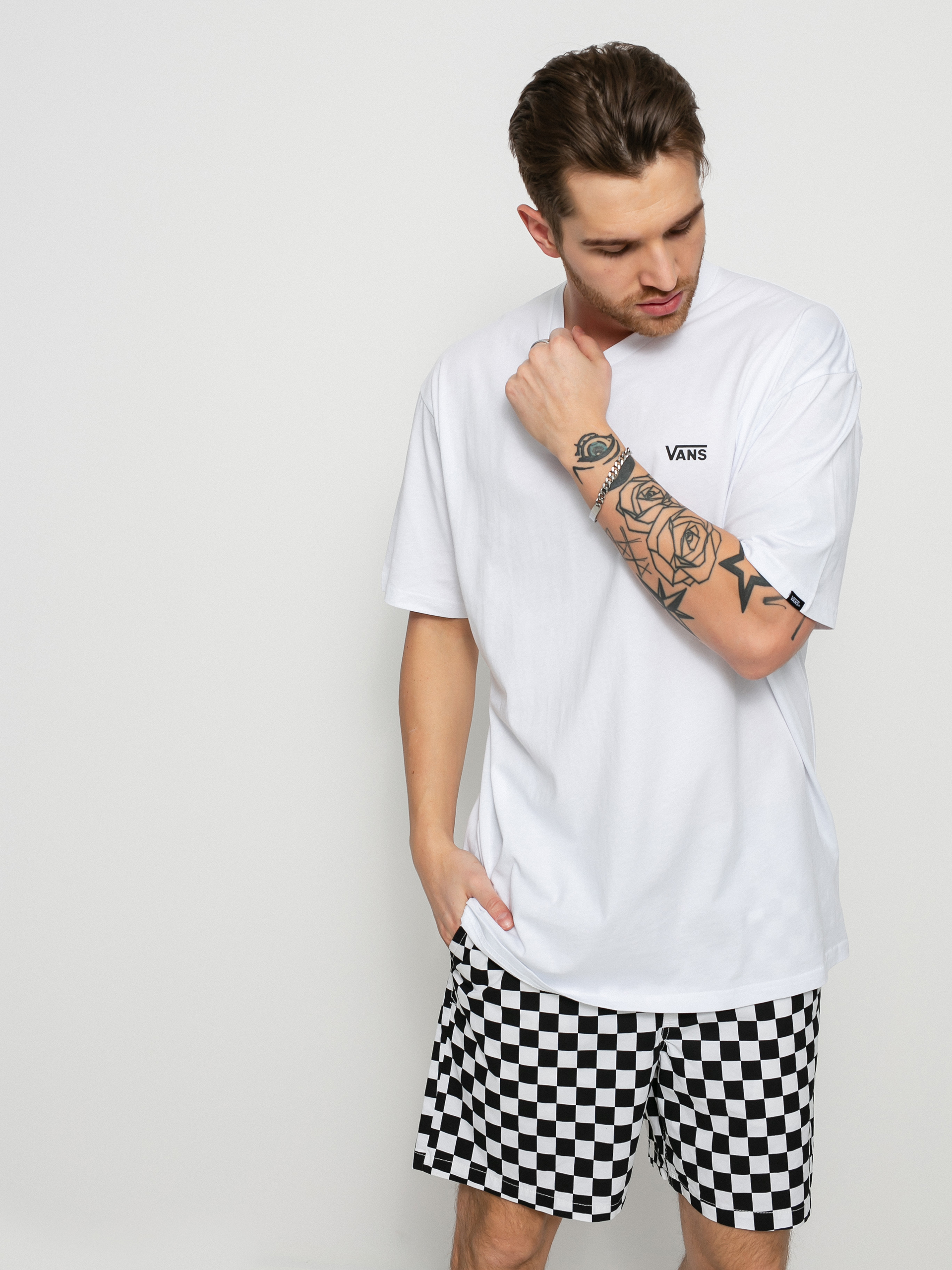 T-shirt Vans Left Chest Logo Plus (white/black)