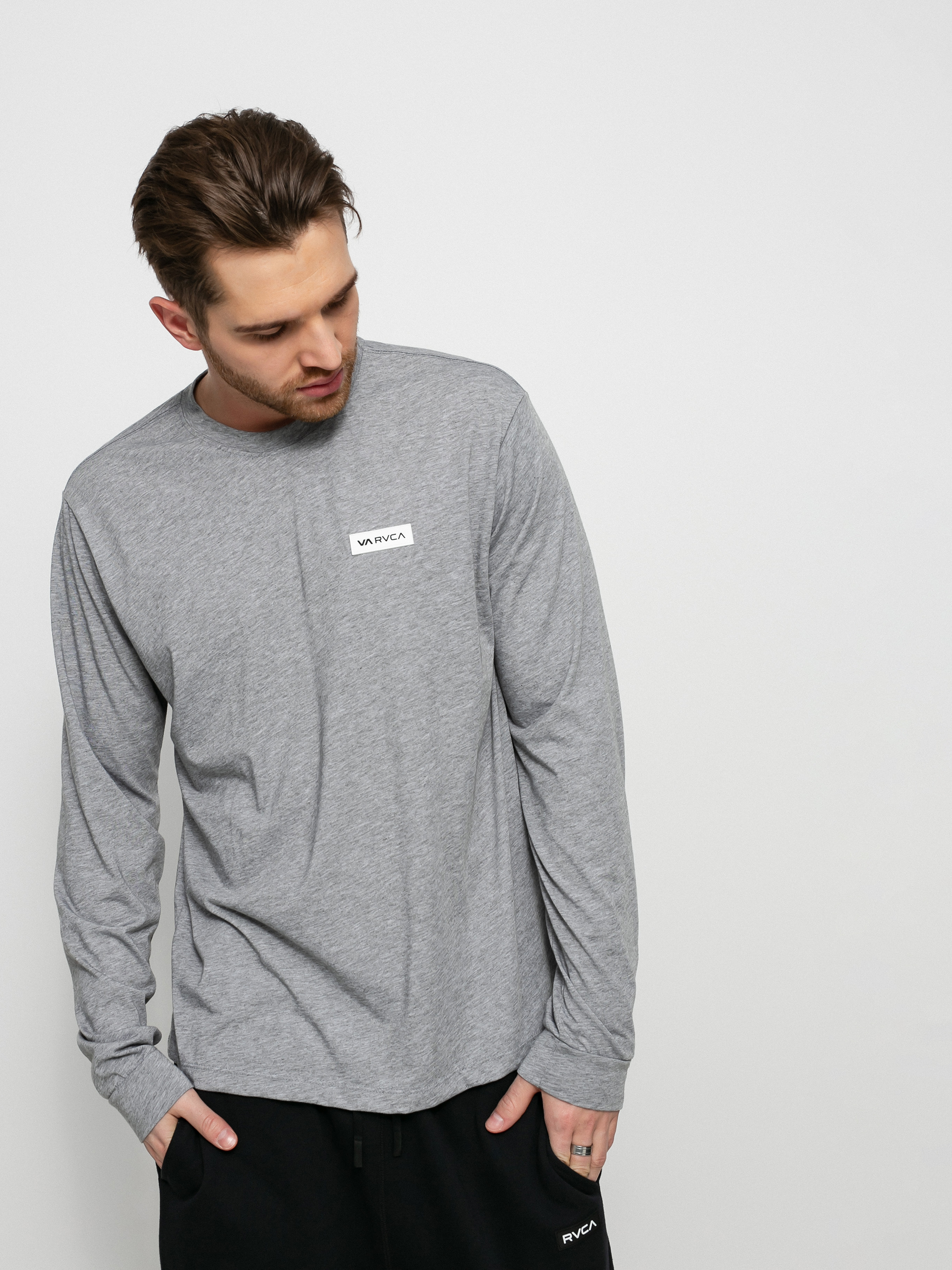 Longsleeve RVCA Icon (heather grey)