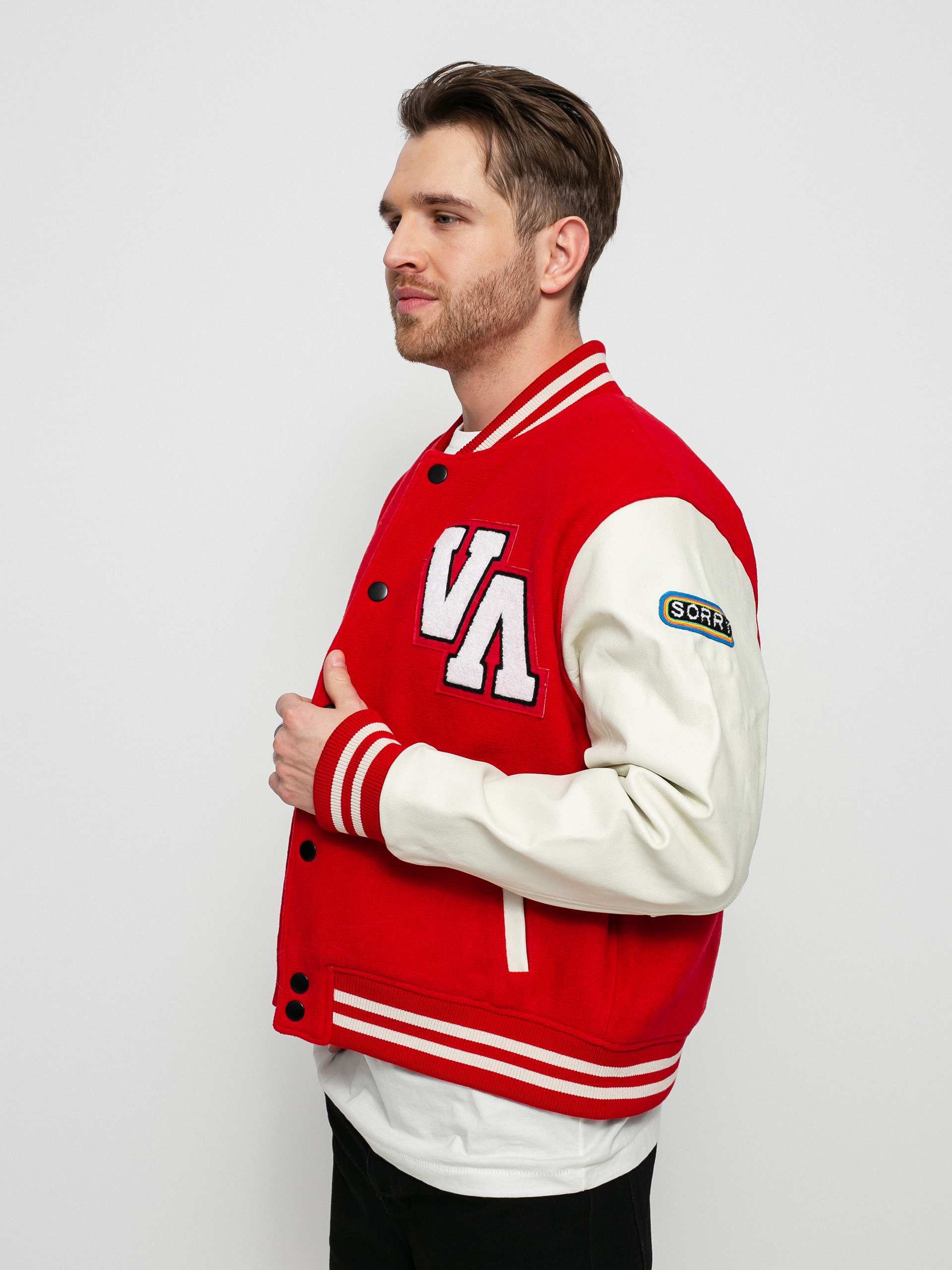 Kurtka RVCA Evan Mock Letterman (red)