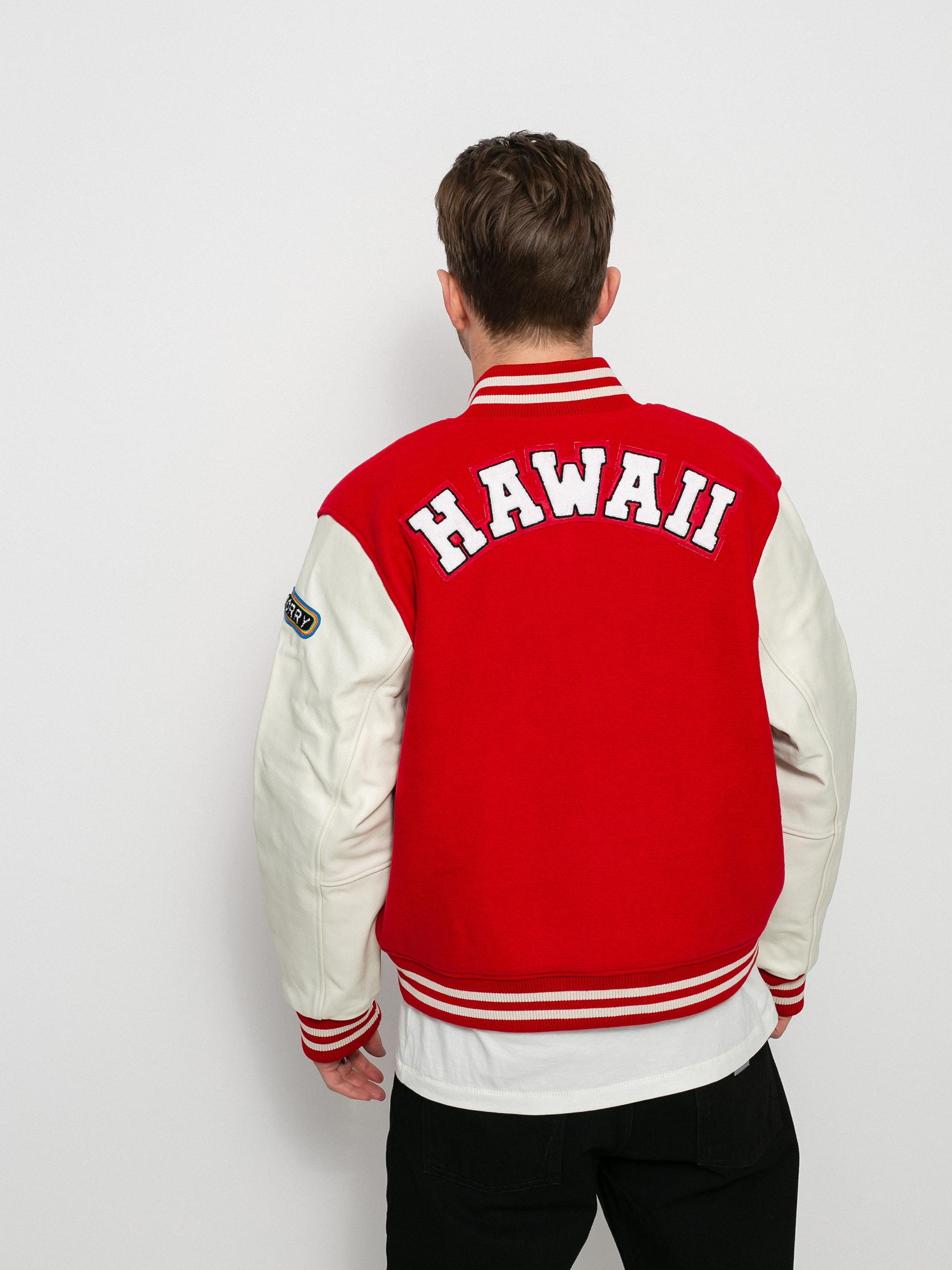 Kurtka RVCA Evan Mock Letterman (red)
