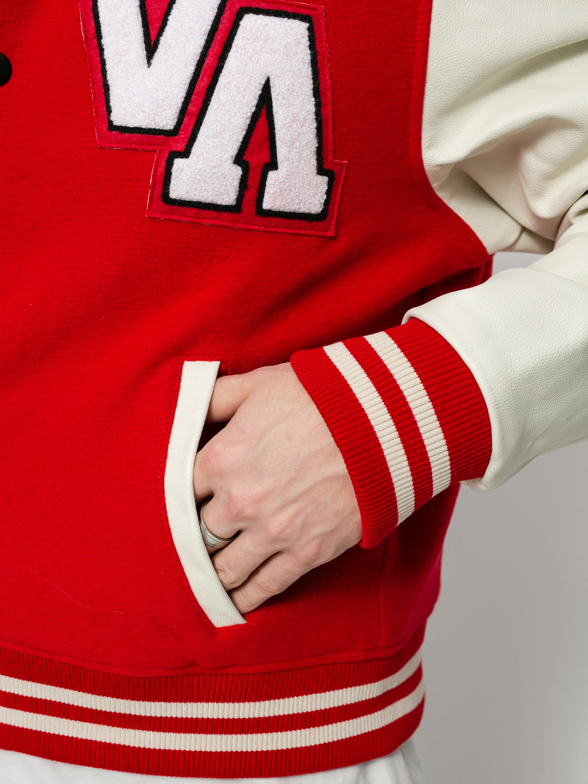 Kurtka RVCA Evan Mock Letterman (red)