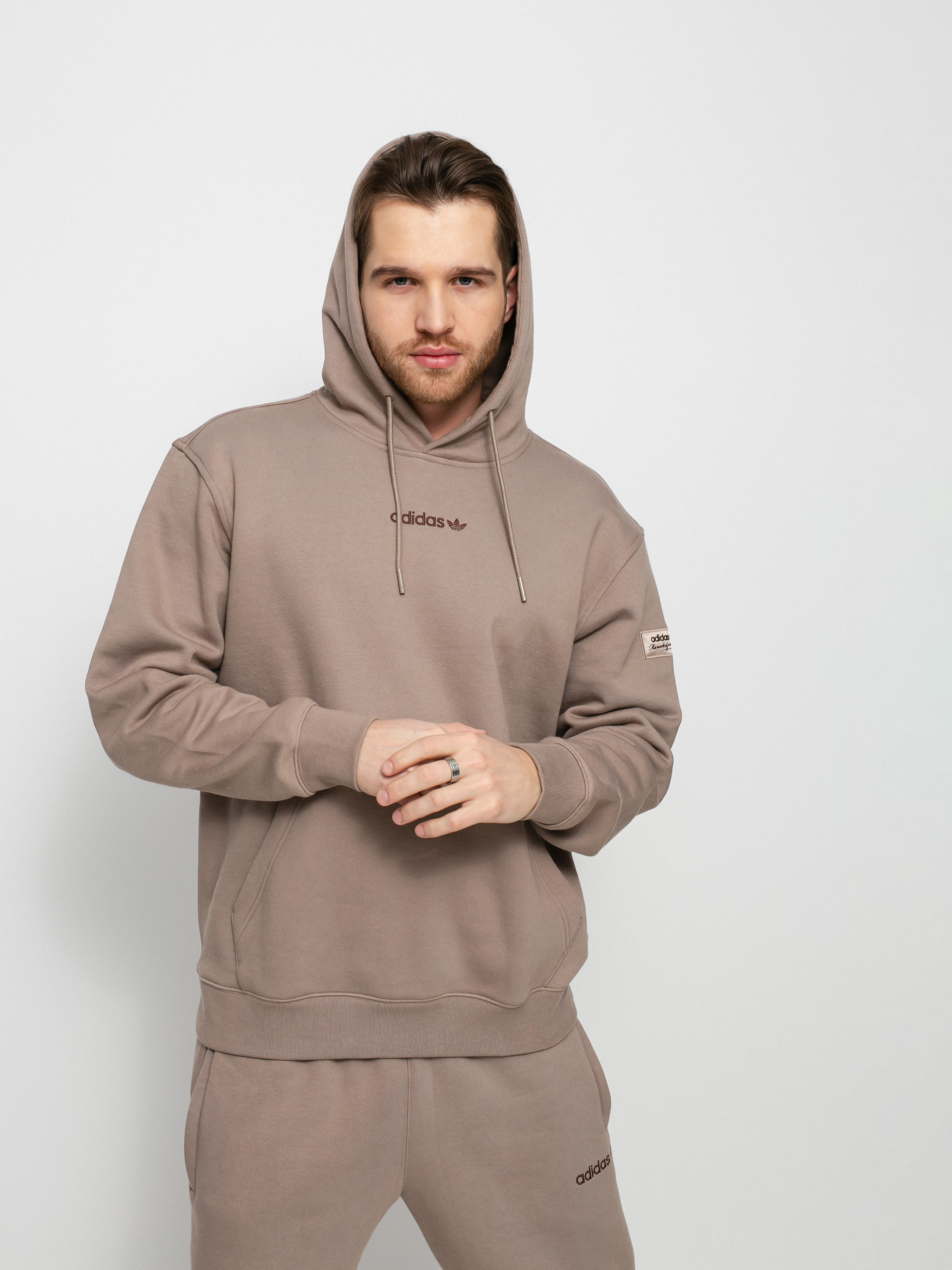 Bluza z kapturem adidas Originals TRF Linear HD (chalky brown)
