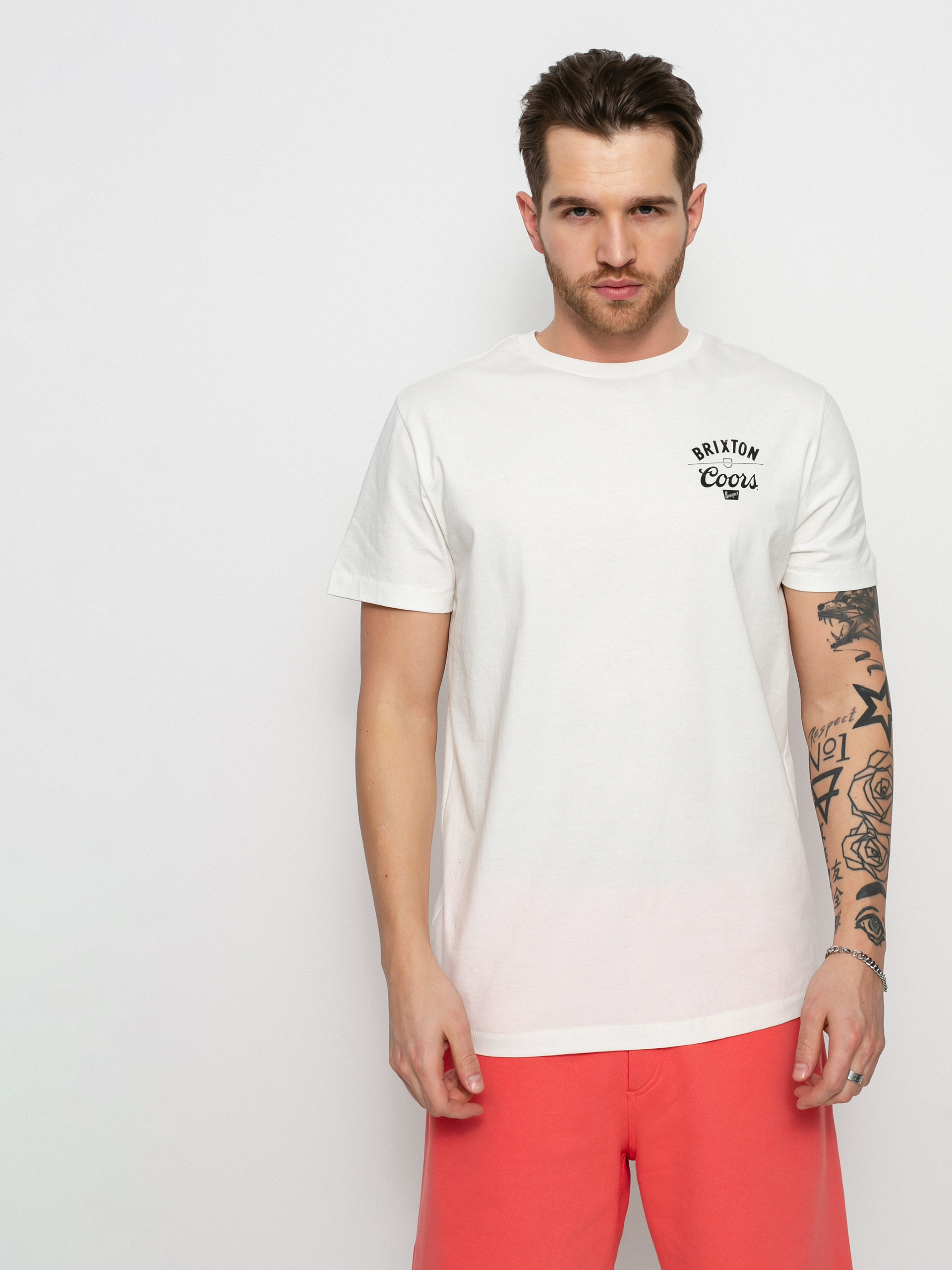 T-shirt Brixton Coors Labor Tlrt (off white)