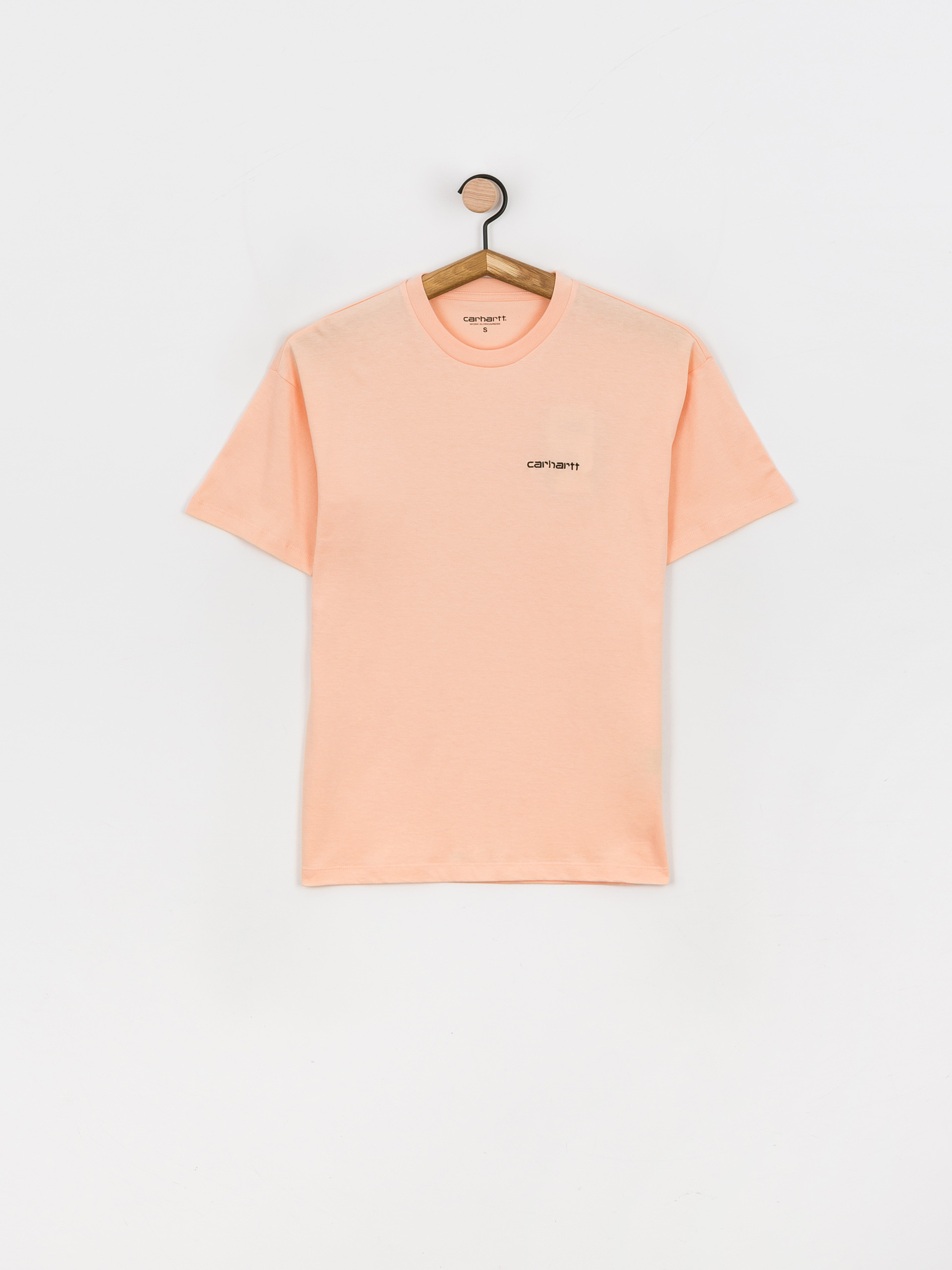 T-shirt Carhartt WIP Script Embroidery Wmn (grapefruit/black)