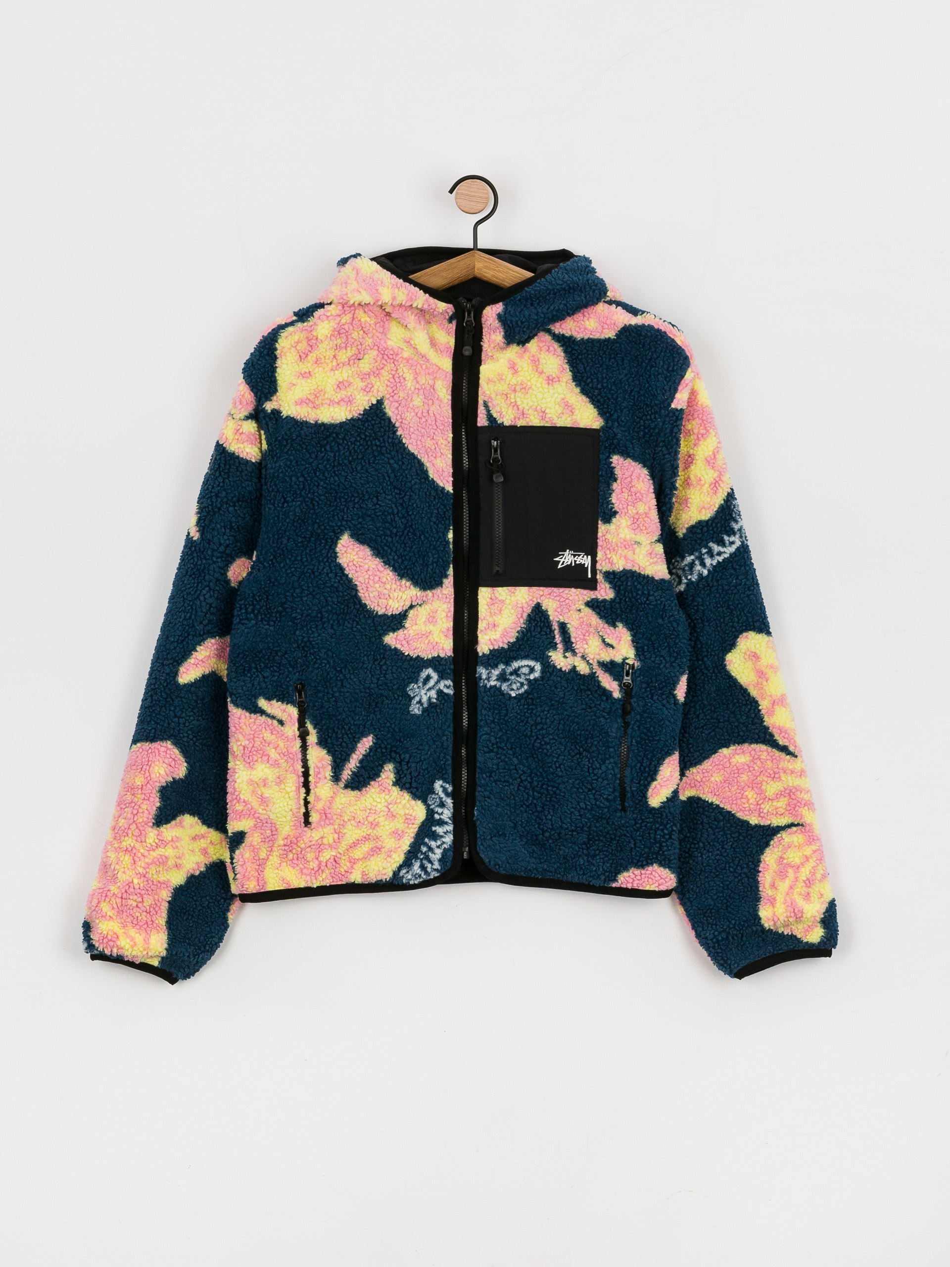 Męski Polar Stussy Floral Sherpa (dark teal)