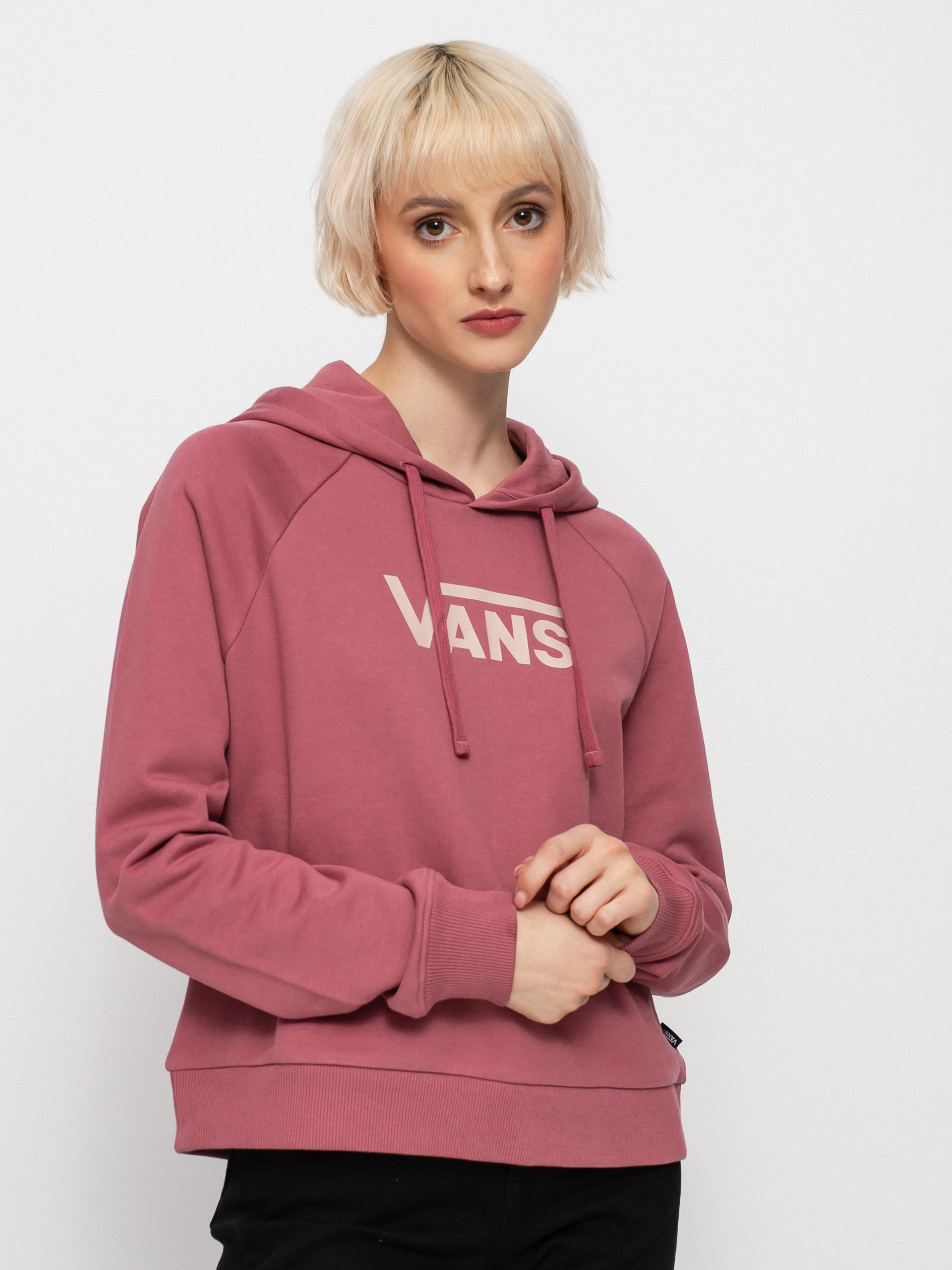 Bluza z kapturem Vans Flying V Boxy HD Wmn (deco rose)