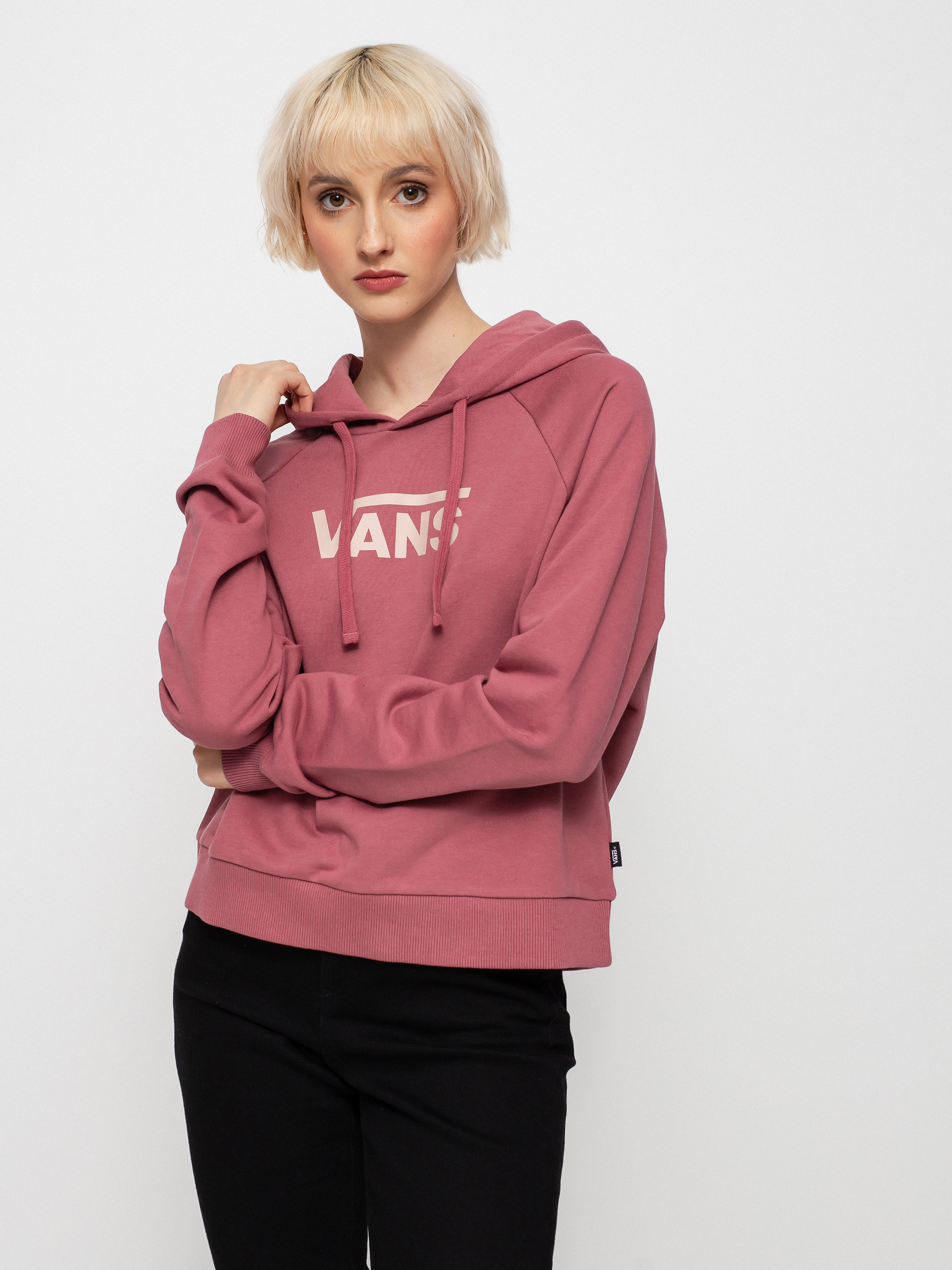 Bluza z kapturem Vans Flying V Boxy HD Wmn (deco rose)