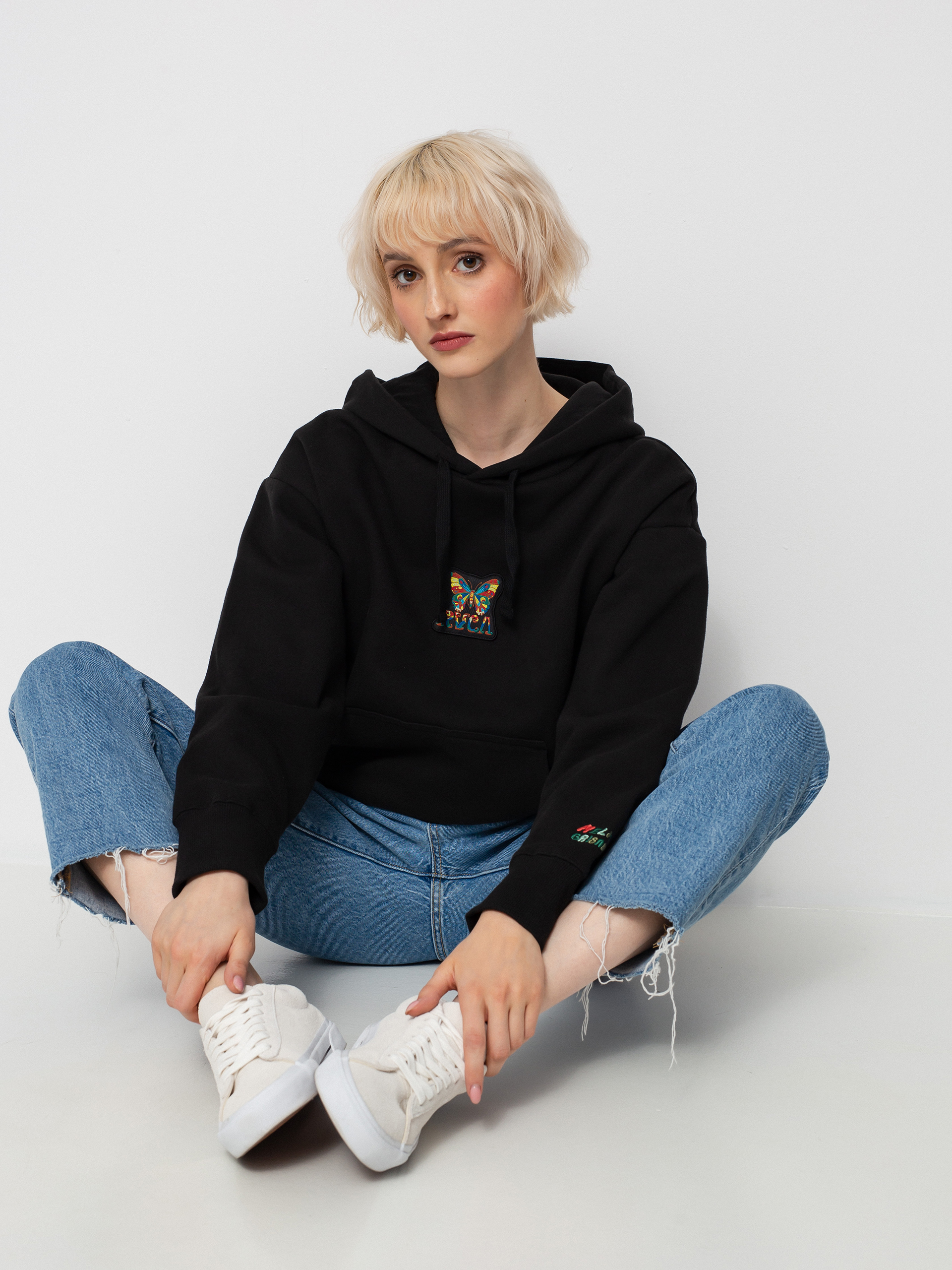 Bluza z kapturem RVCA Mel G HD Wmn (pirate black)