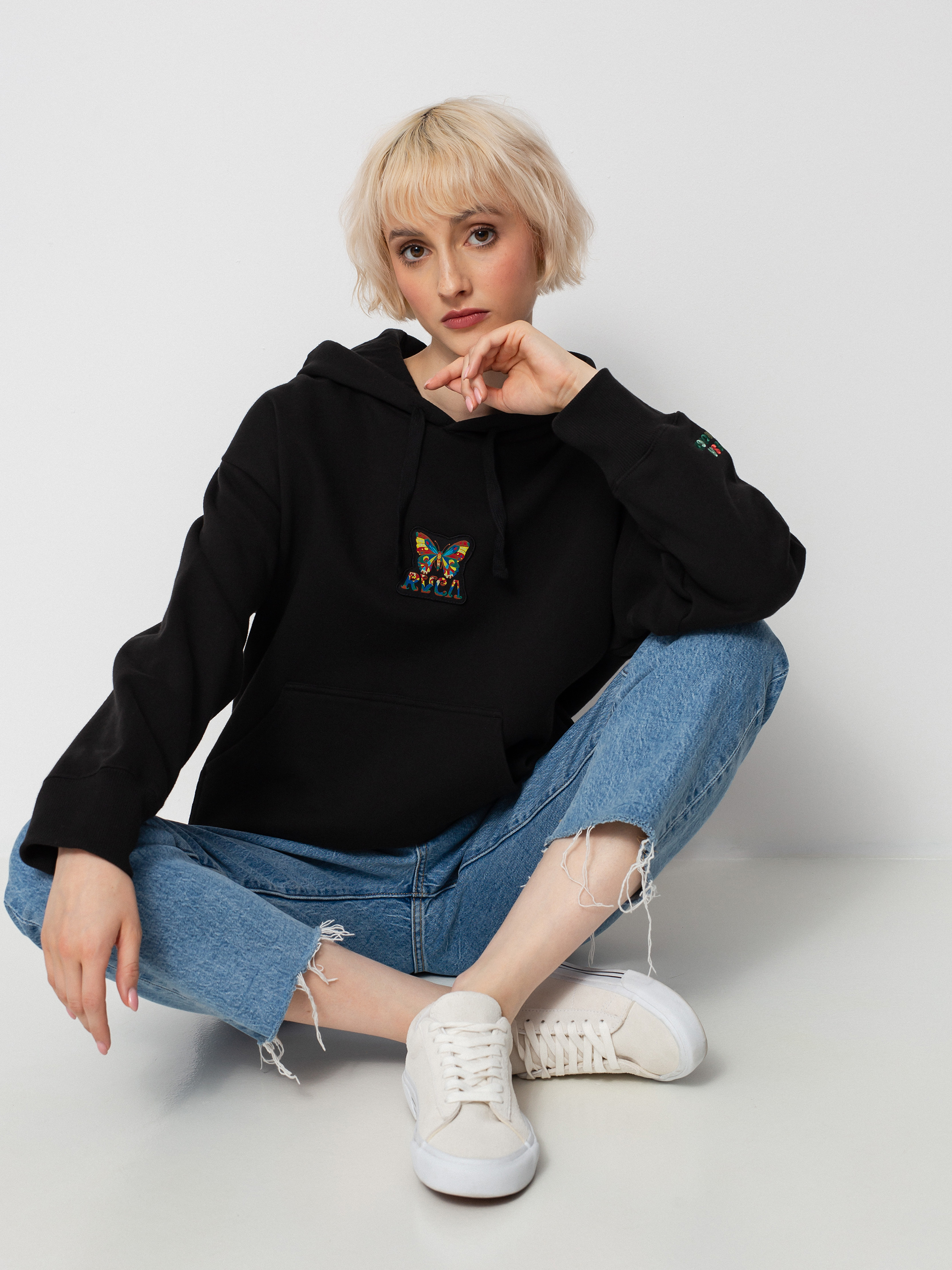 Bluza z kapturem RVCA Mel G HD Wmn (pirate black)