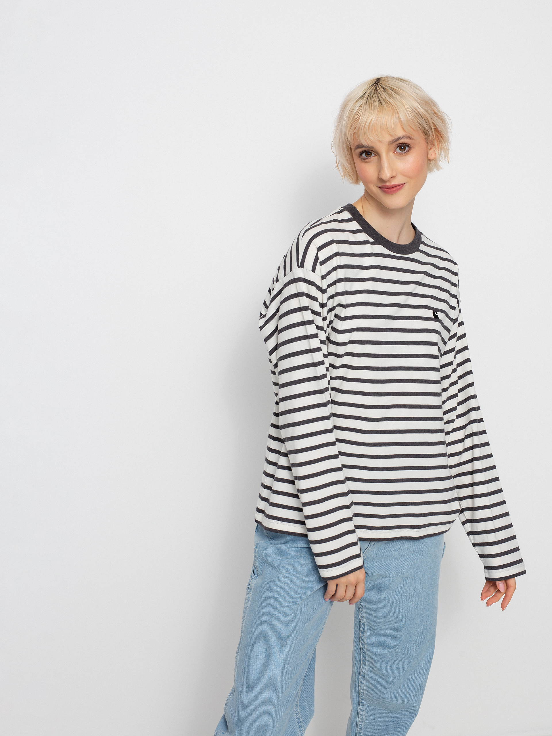 Longsleeve Carhartt WIP Robie Wmn (robie stripe/wax/stormcloud heather)