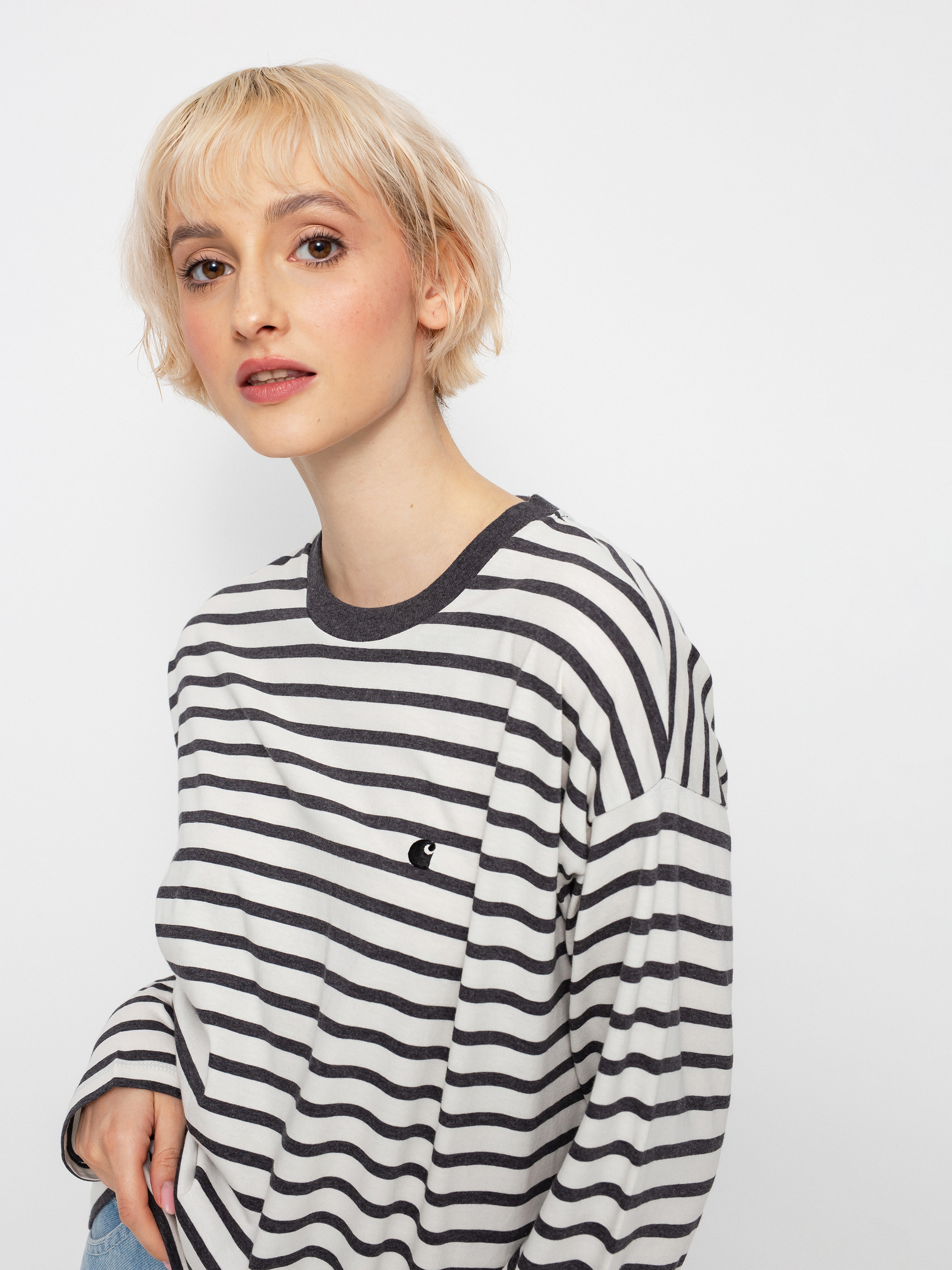 Longsleeve Carhartt WIP Robie Wmn (robie stripe/wax/stormcloud heather)