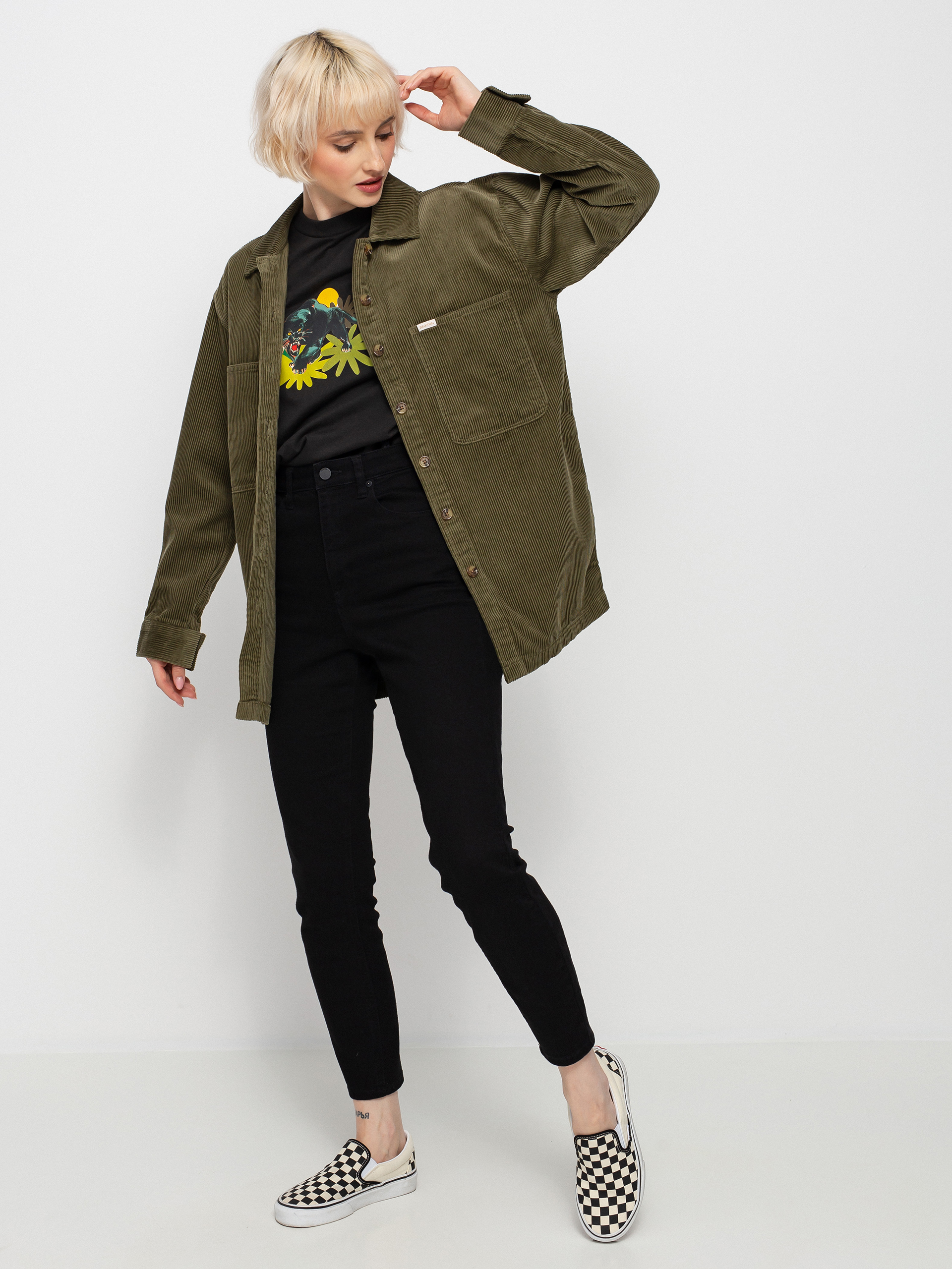 Koszula Brixton Bowery Tunic Overshirt Wmn (military olive)