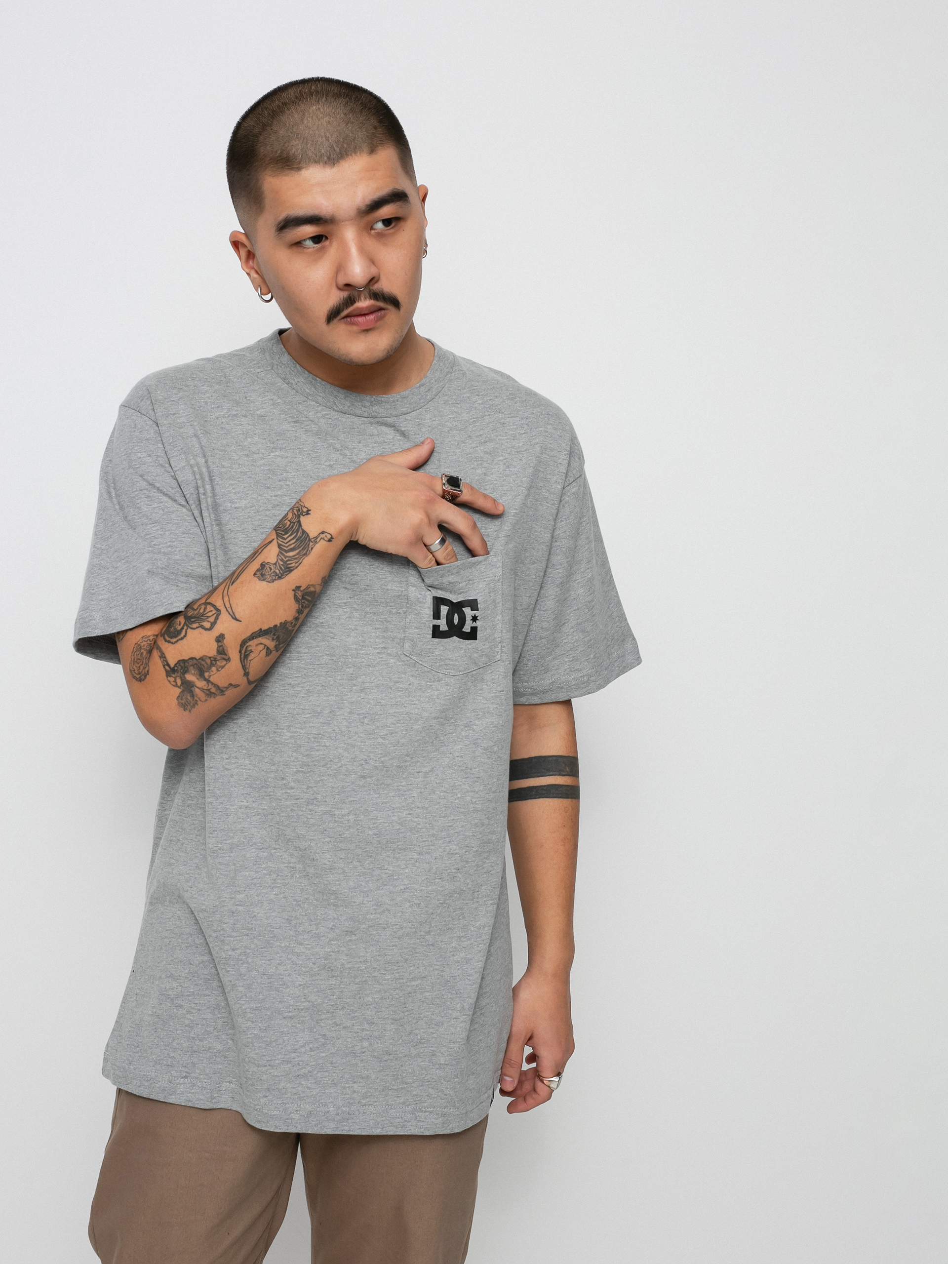 T-shirt DC Star Pocket (heather grey)