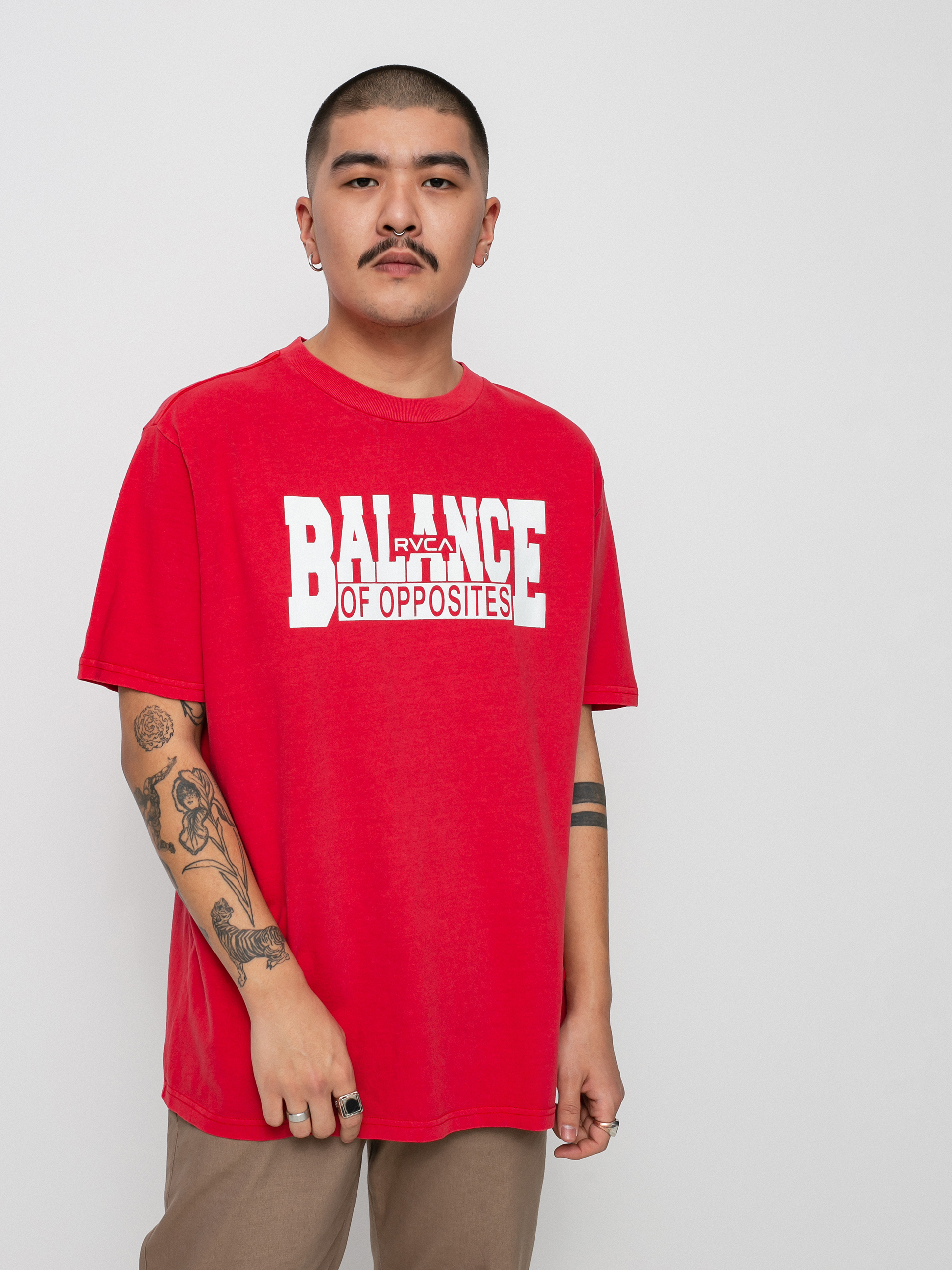 T-shirt RVCA Rvca Balance Block (cherry)