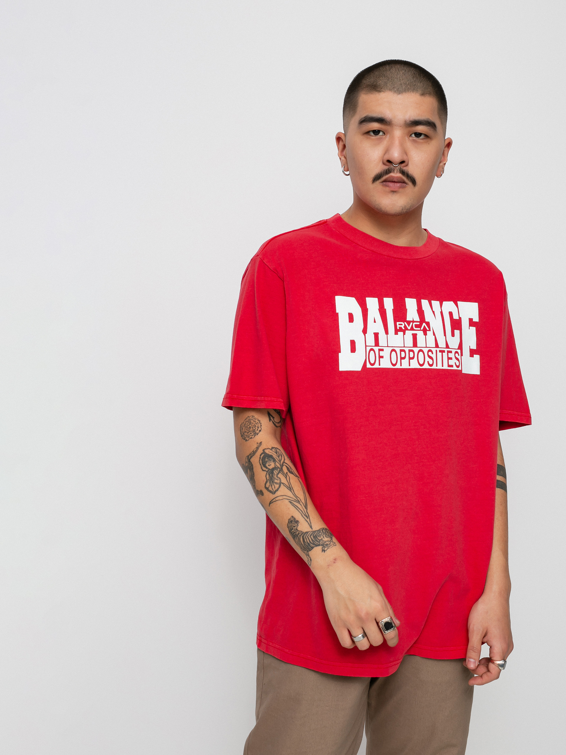 T-shirt RVCA Rvca Balance Block (cherry)