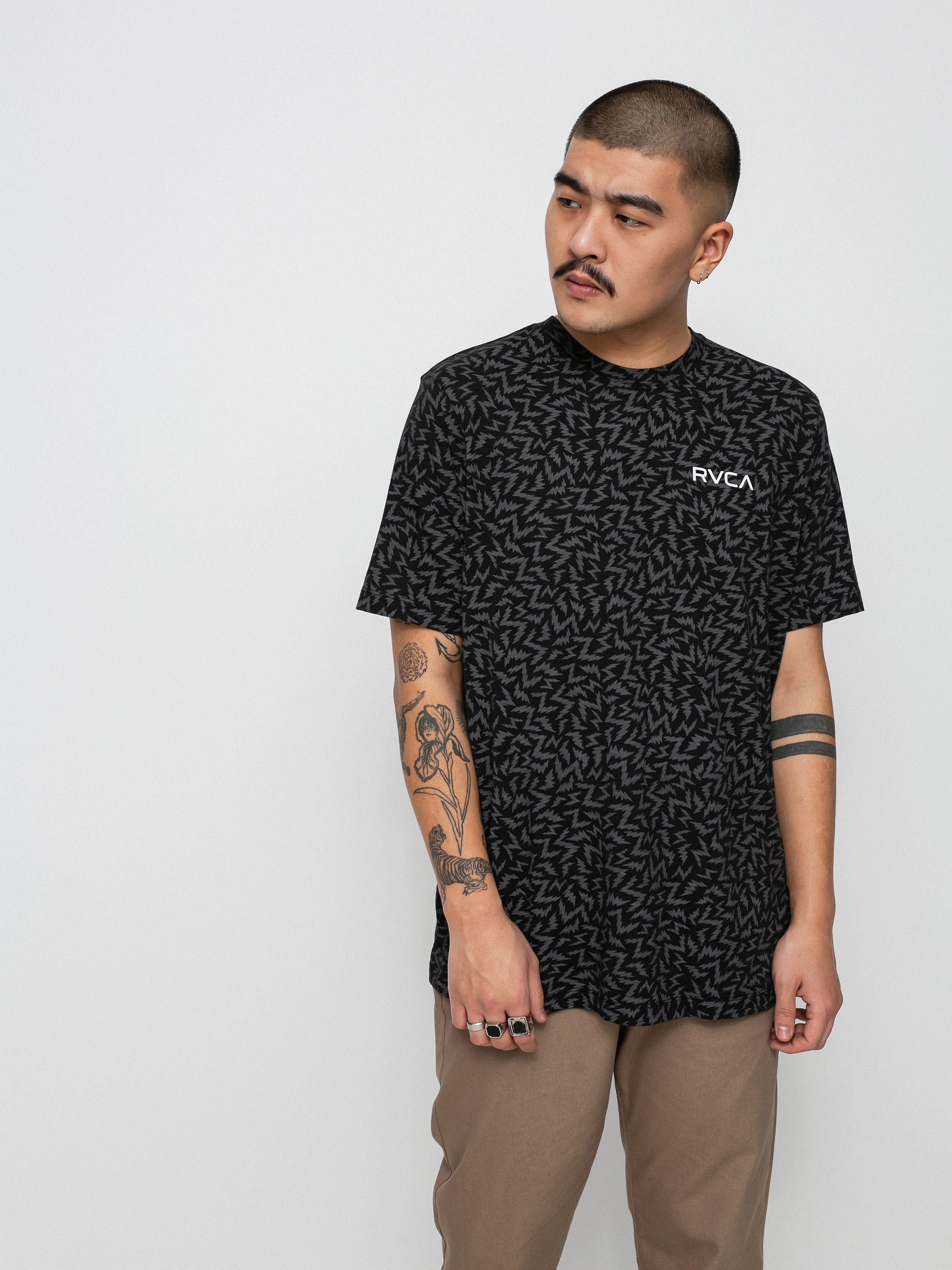 T-shirt RVCA Leines Bolt Allover (black)