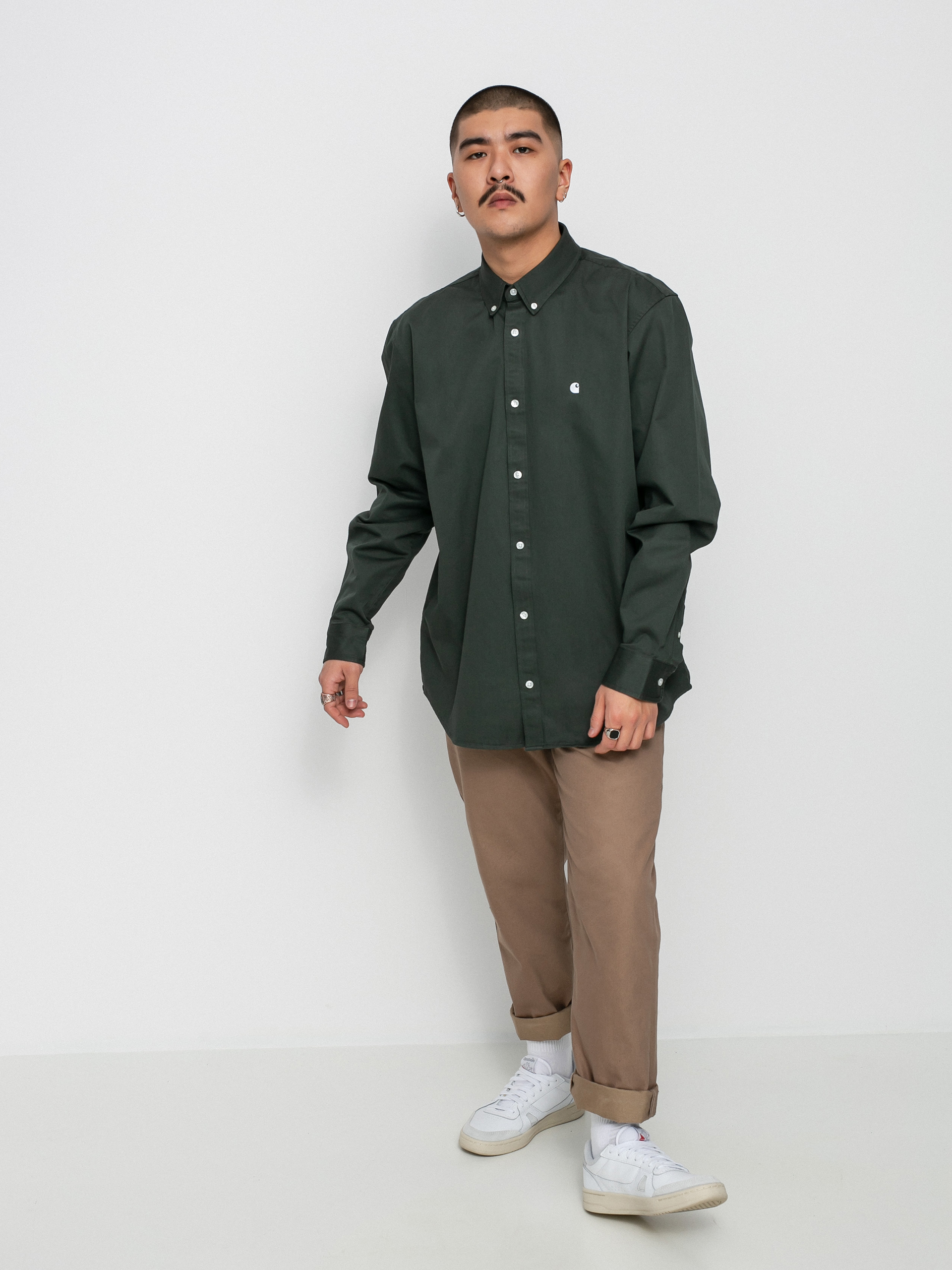 Koszula Carhartt WIP Madison (hemlock green/white)
